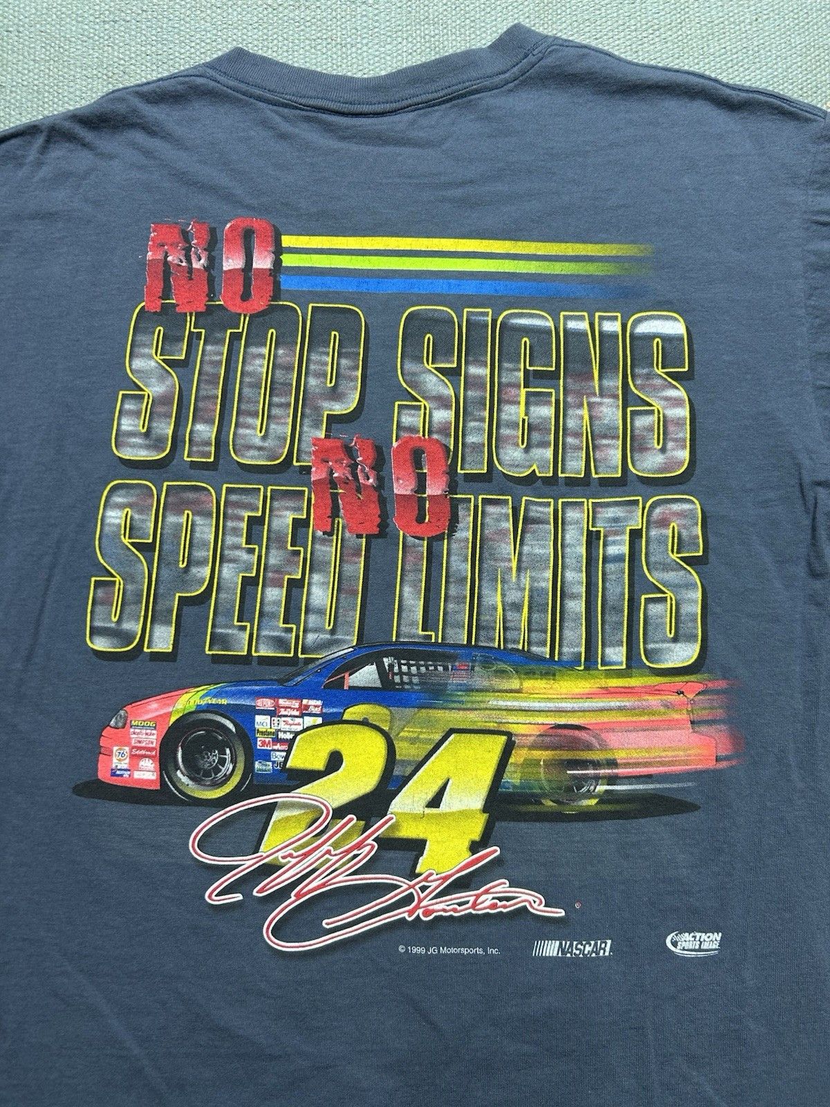 Vintage VTG 90s t shirt Jeff Gordon nascar racing no speed limit L Size US L / EU 52-54 / 3 - 6 Thumbnail