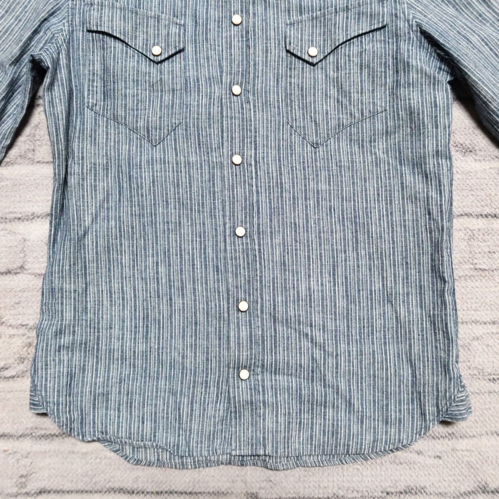 Taylor Stitch Taylor Stitch Western Shirt Mens Size 36 Blue Long Sleeve Regular Shirt Mens 36 Blue Western Taylor Stitch Size US M / EU 48-50 / 2 - 3 Thumbnail