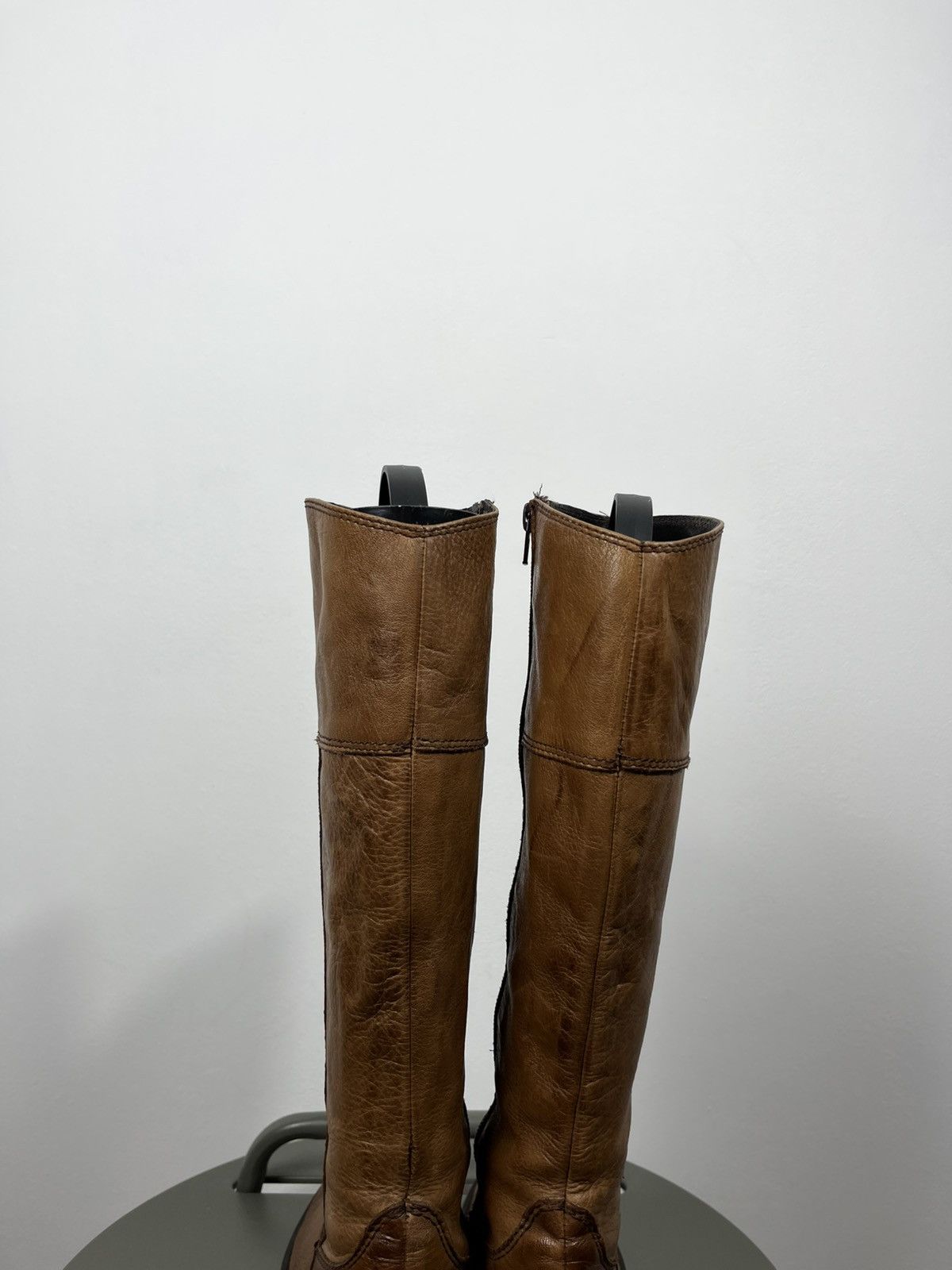 Other Western Leather Knee High Boots Brown EU 37 Size US 6 / IT 36 - 6 Thumbnail