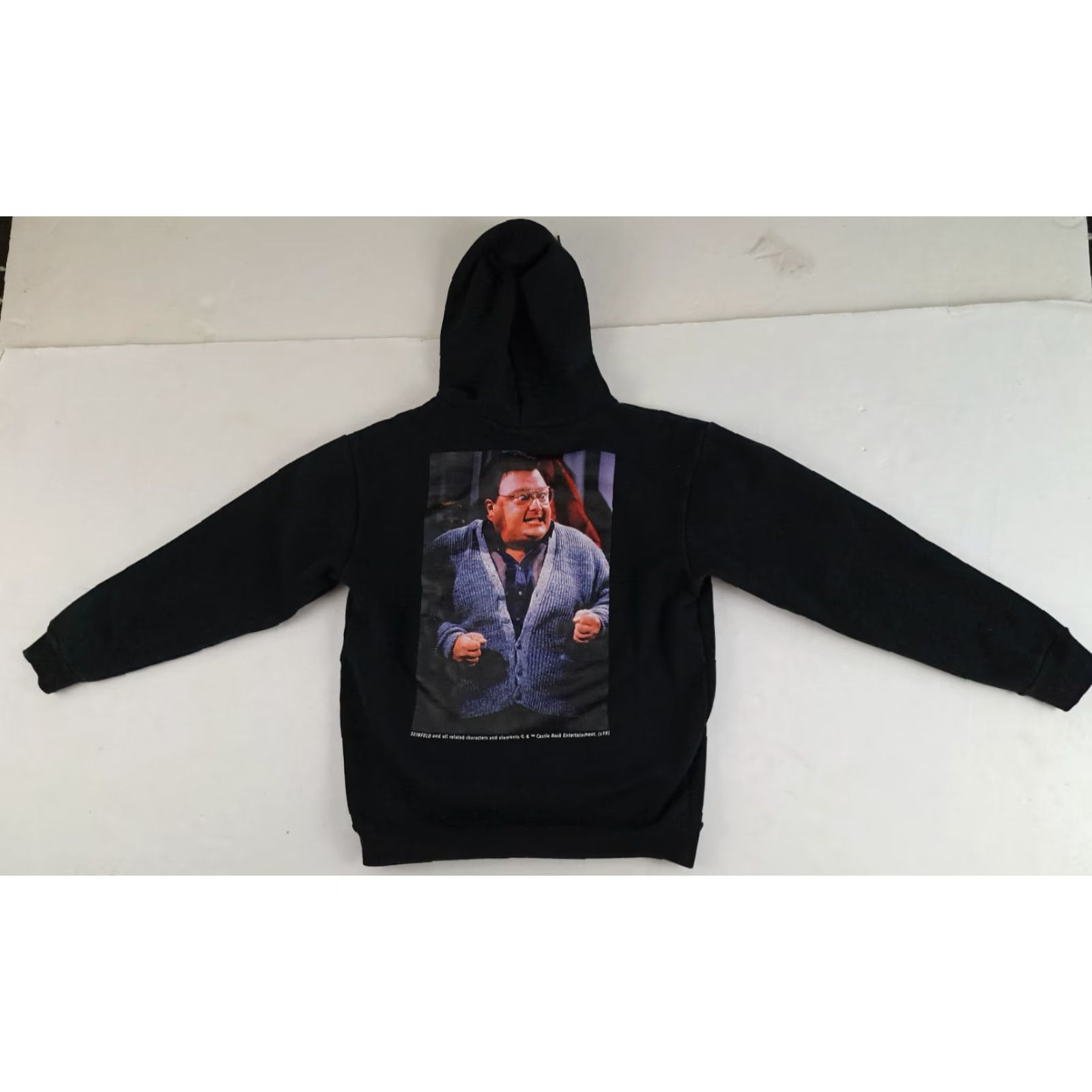 Vintage VINTAGE Seinfeld Hoodie Newman Character Medium Unisex Adults Black Pullover M Size Seinfeld Brand Mens Womens Size US M / EU 48-50 / 2 - 2 Thumbnail