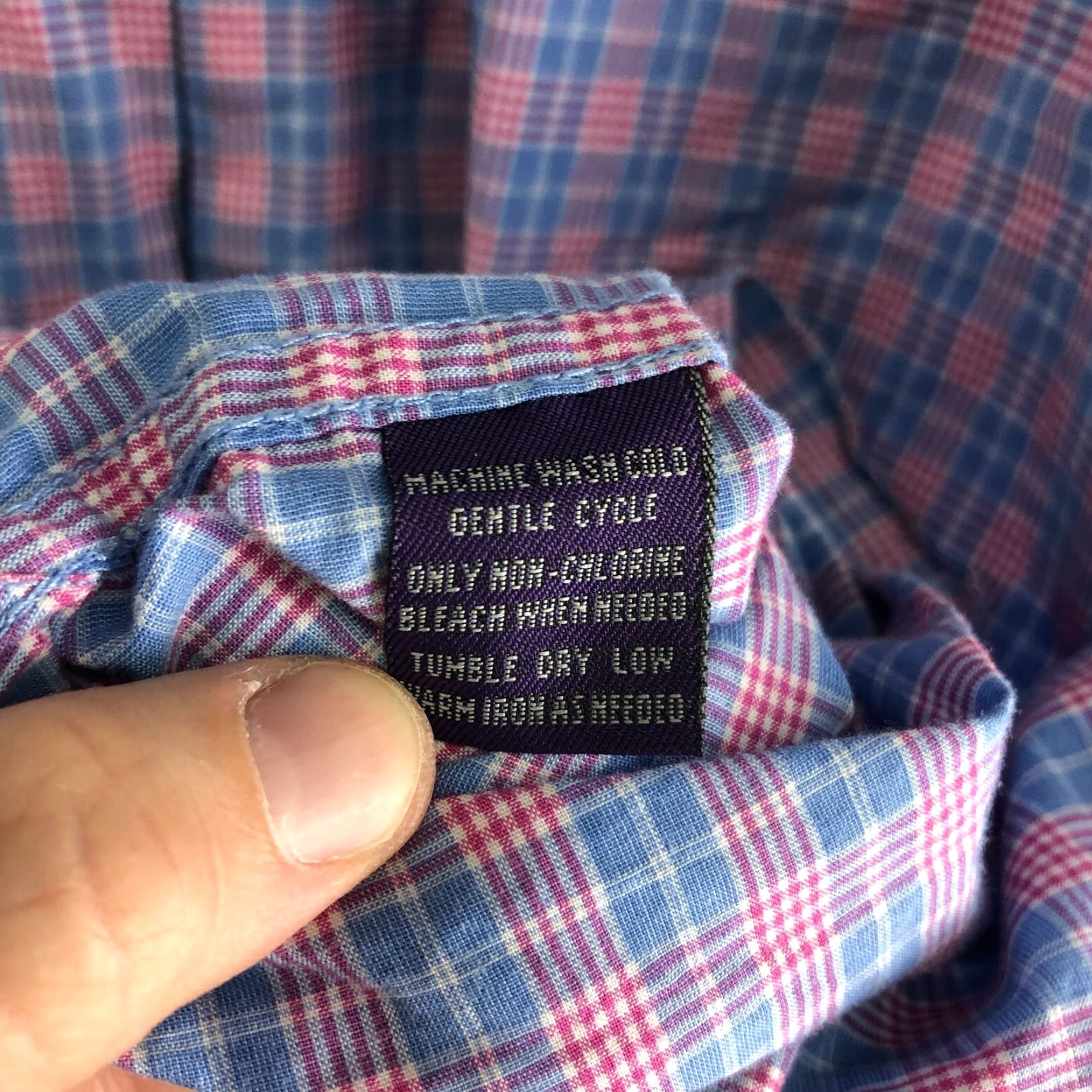 Vintage Alan Flusser Mens Large Long Sleeve Blue Plaid Spread Collar Shirt Size US L / EU 52-54 / 3 - 7 Thumbnail