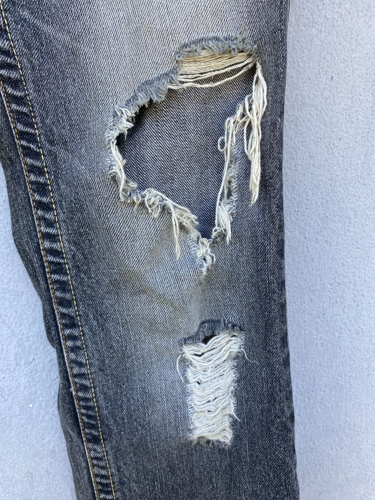 Hysteric Glamour × If Six Was Nine × Vanquish Vanquish Destroyed Distressed Washed Black Ring Jean Size 28" / US 6 / IT 42 - 3 Thumbnail