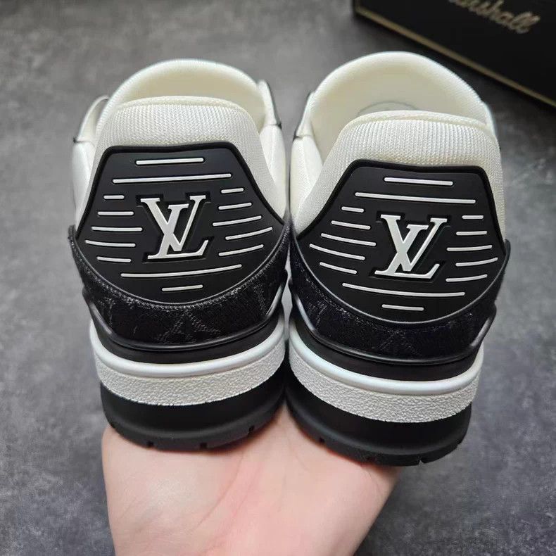 Louis Vuitton Louis Vuitton TRAINER 25 New Black and White Denim shoes Size US 7.5 / EU 40-41 - 3 Thumbnail