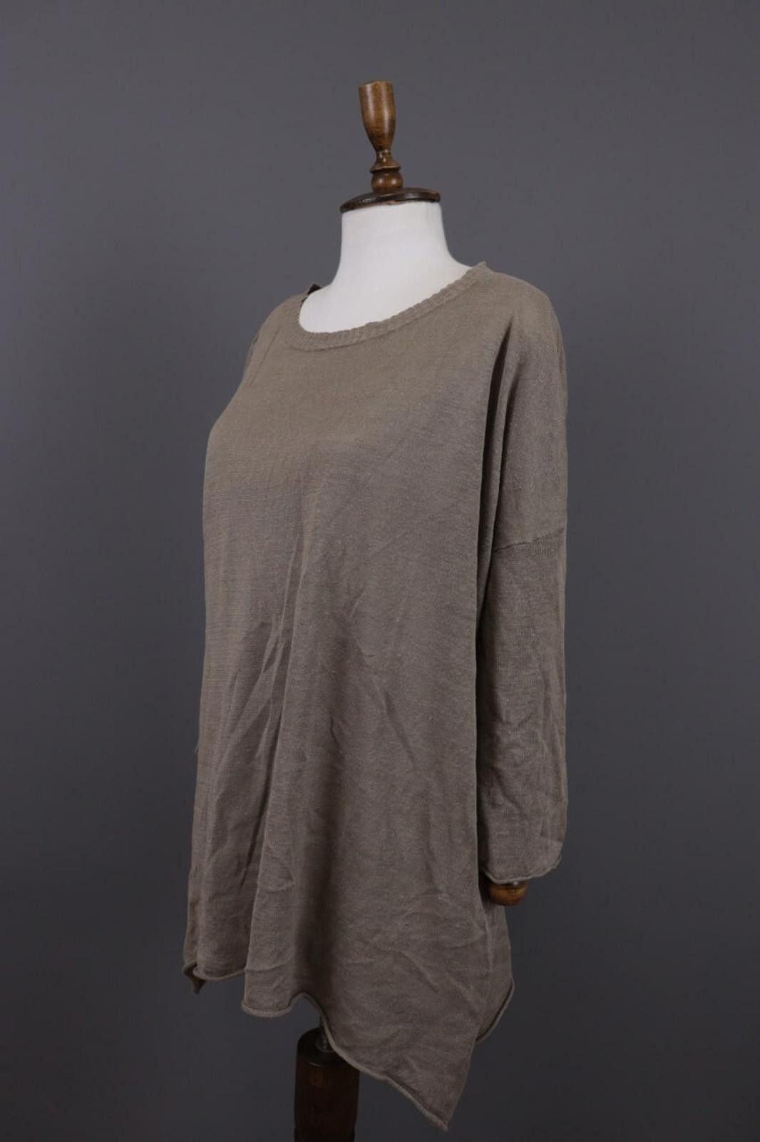 Designer Gudrun Sjoden Brown Linen Lagenlook A-Line Dress Size L Size L / US 10 / IT 46 - 7 Thumbnail