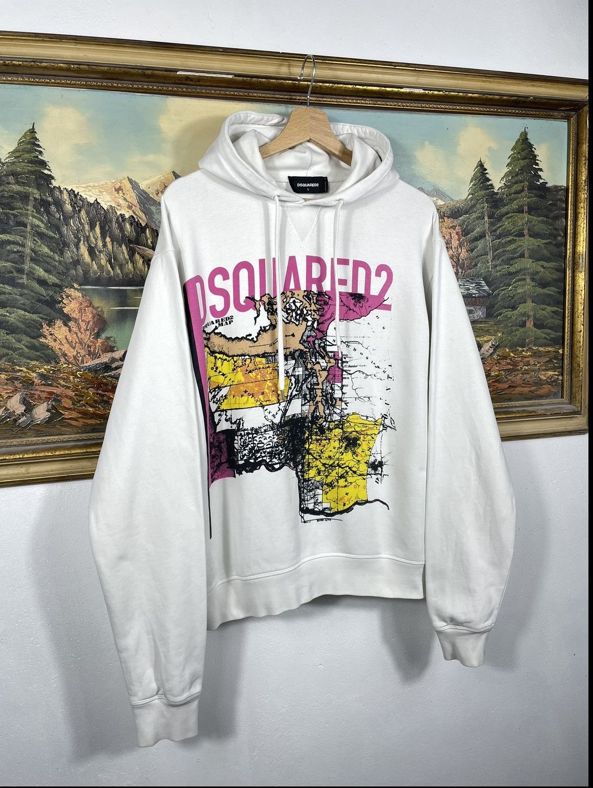 Designer × Dsquared2 Dsquared2 DSQ2 Hoodie Sweatshirt Luxury Designer Baggy Boxy Size L / US 10 / IT 46 - 3 Thumbnail