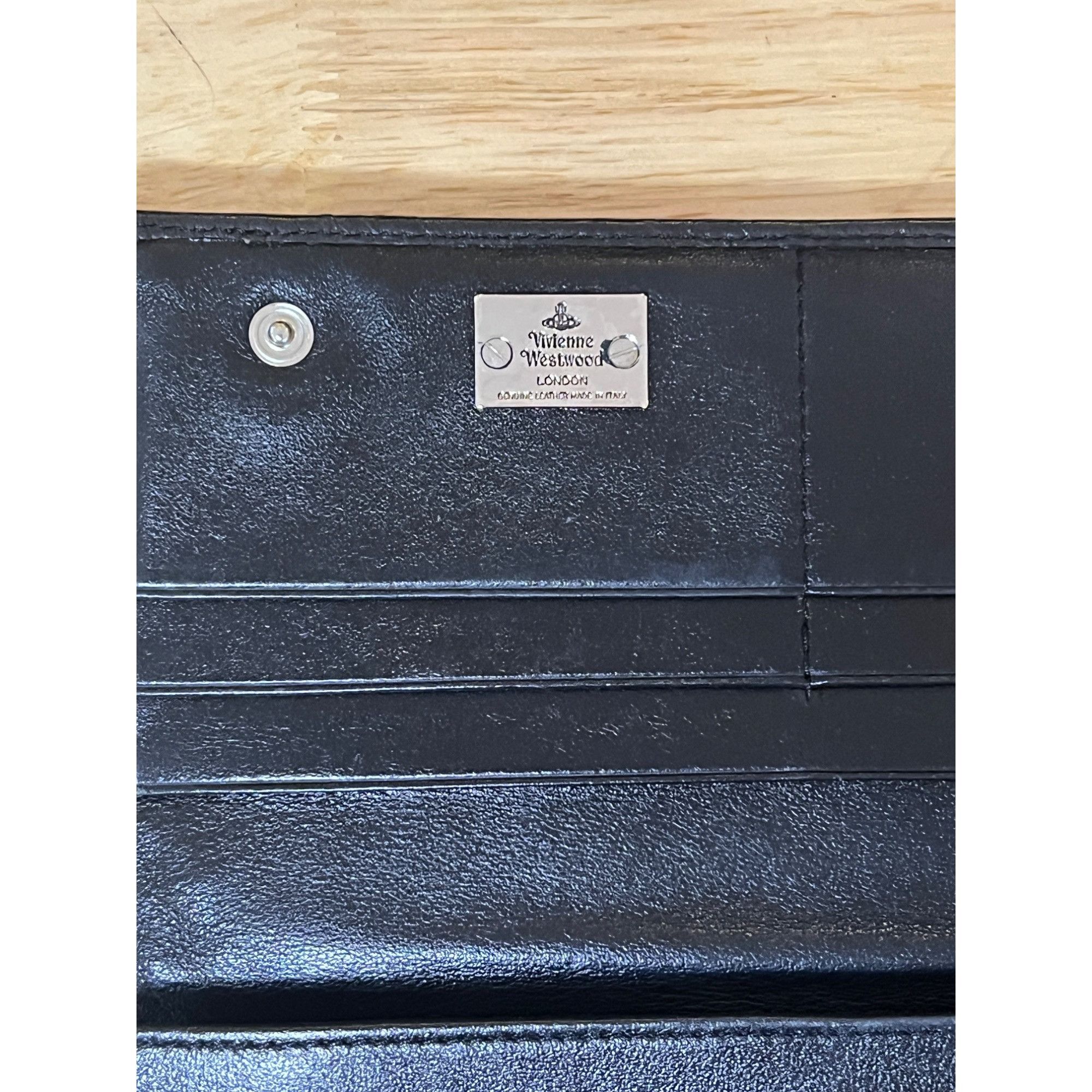 Vivienne Westwood Vivienne Westwood Black Embossed Leather Wallet With Orb Log Size ONE SIZE - 7 Thumbnail