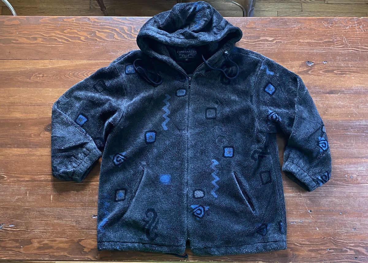 Vintage Vintage 90’s Forecaster Grey Fleece Hood Full Zip Jacket Size US M / EU 48-50 / 2 - 2 Thumbnail