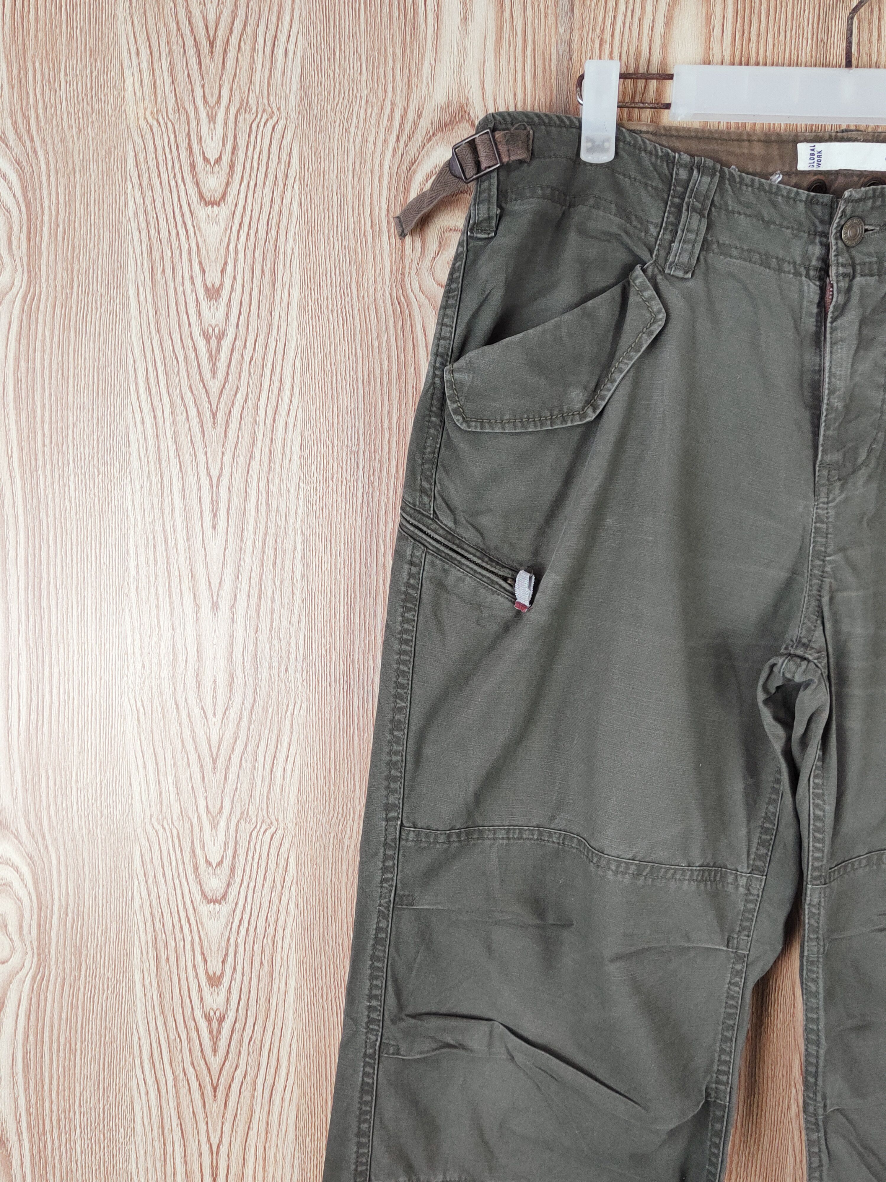 Global Work × Vintage Vintage Global Work Olive Multi Tactical pocket Cargo Pants Size US 36 / EU 52 - 3 Thumbnail
