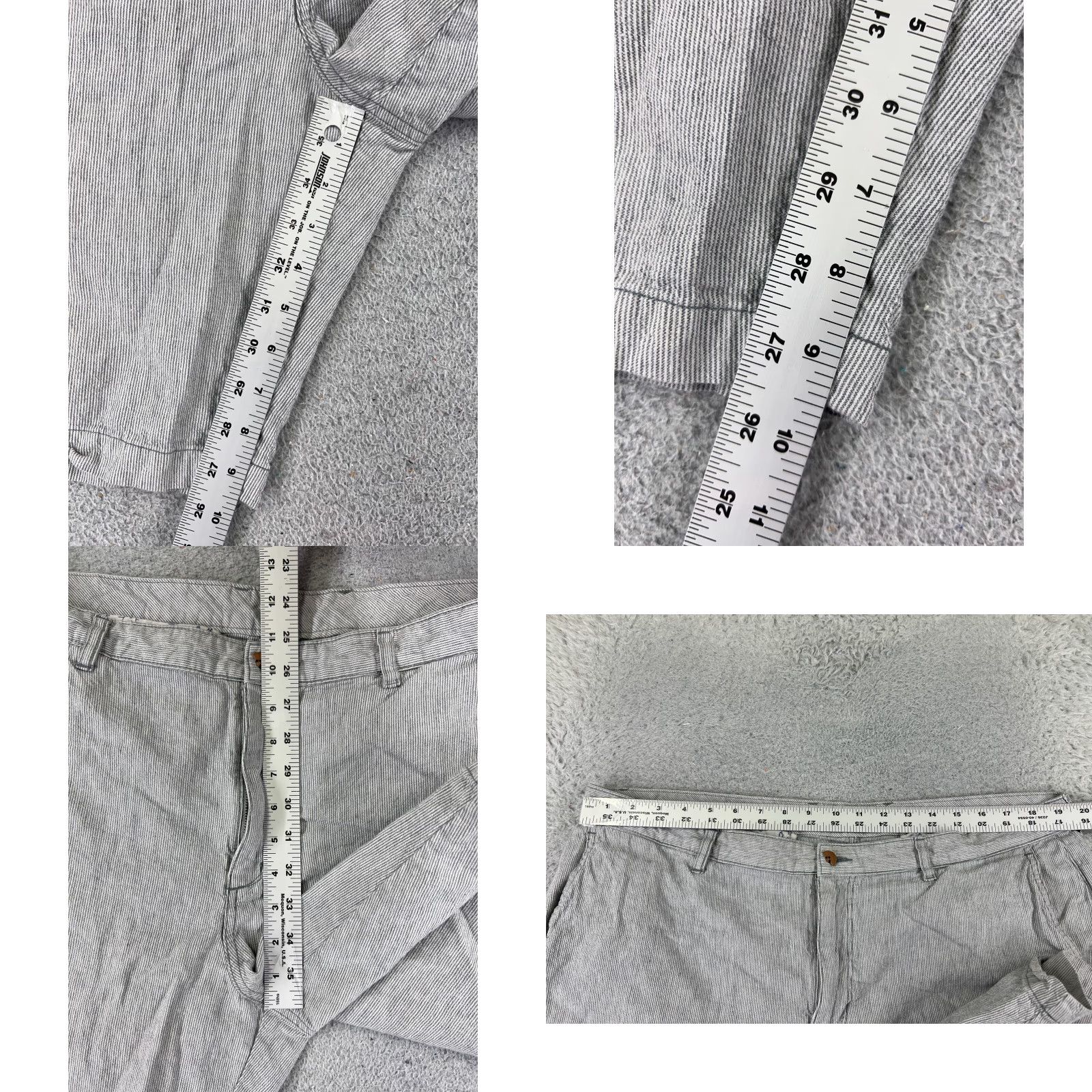 Tommy Bahama Tommy Bahama Shorts Men 40 White Gray Stripe Cotton Linen Blend Beach 40x10 Size US 40 / EU 56 - 8 Thumbnail