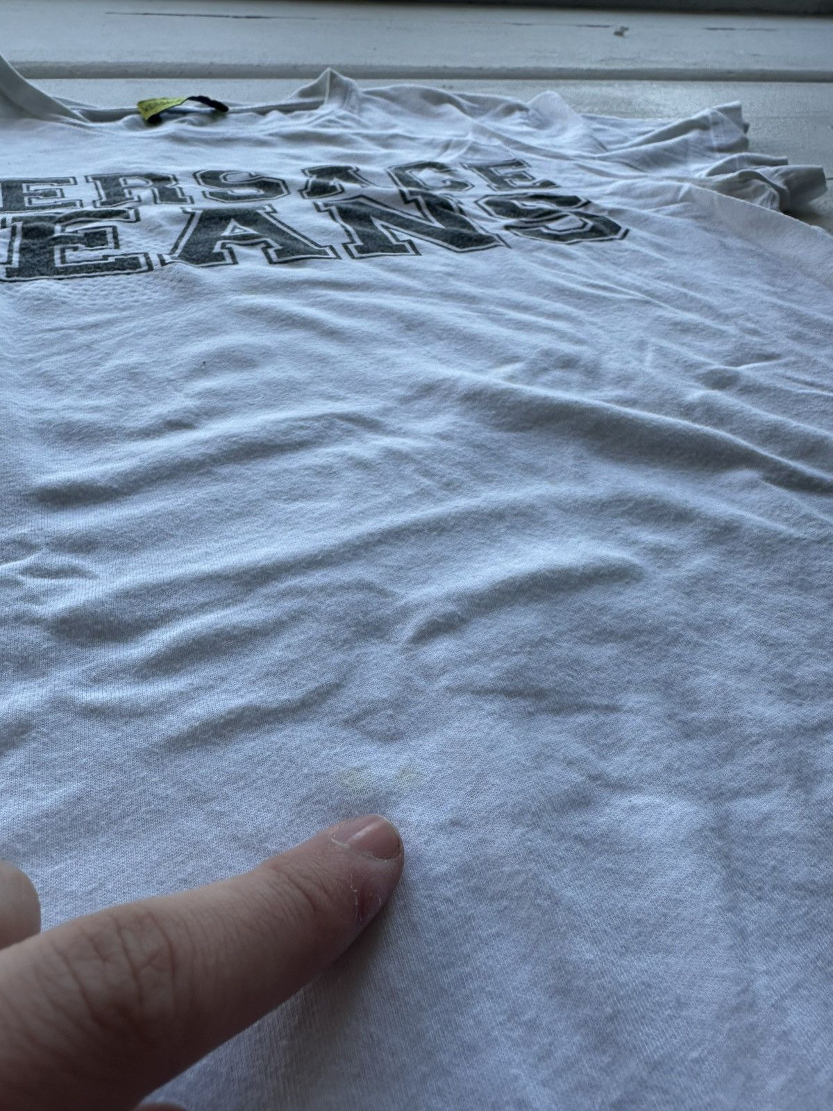 Versace × Vintage 🚨 VINTAGE VERSACE JEANS BIG LOGO TEE RARE LUXURY Size XS / US 0-2 / IT 36-38 - 16 Thumbnail