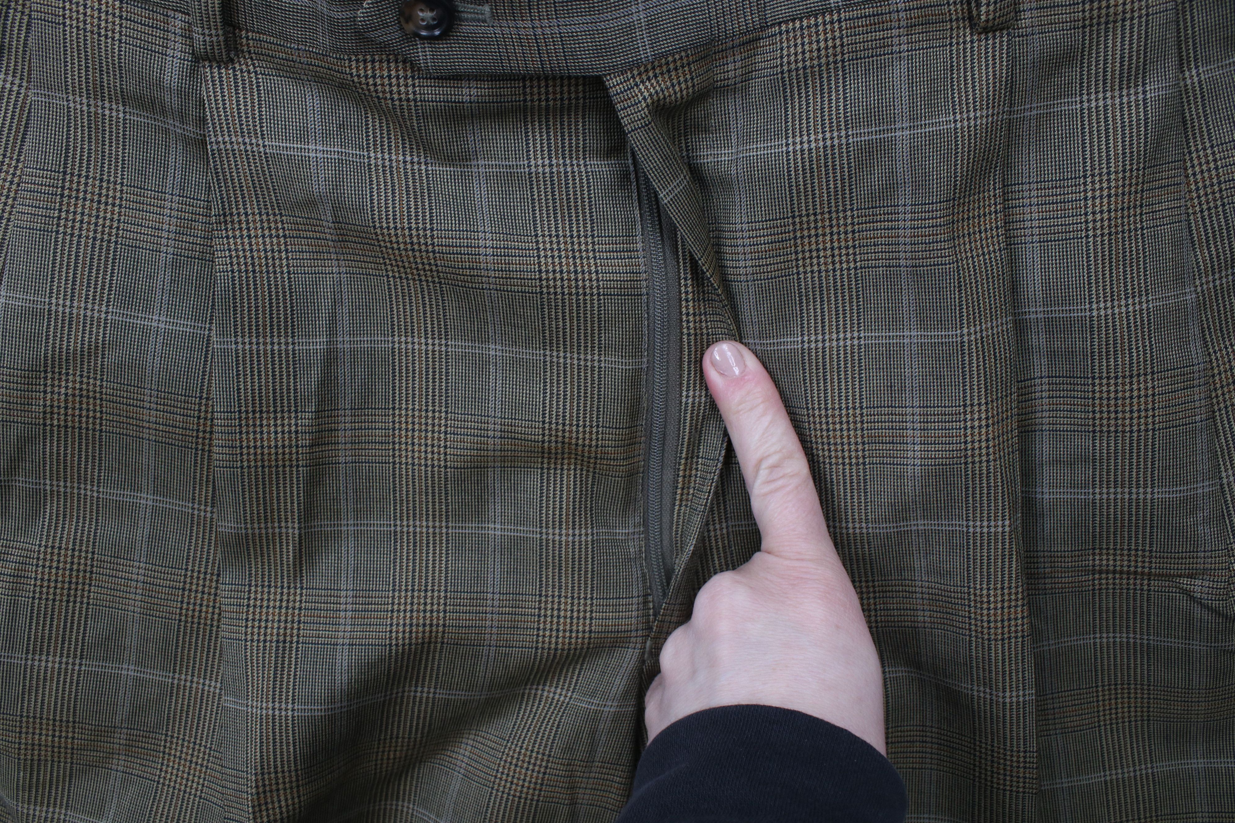 Vintage Vintage 90s Streetwear Cuffed Wide Leg Chino Pants Plaid Size US 36 / EU 52 - 5 Thumbnail