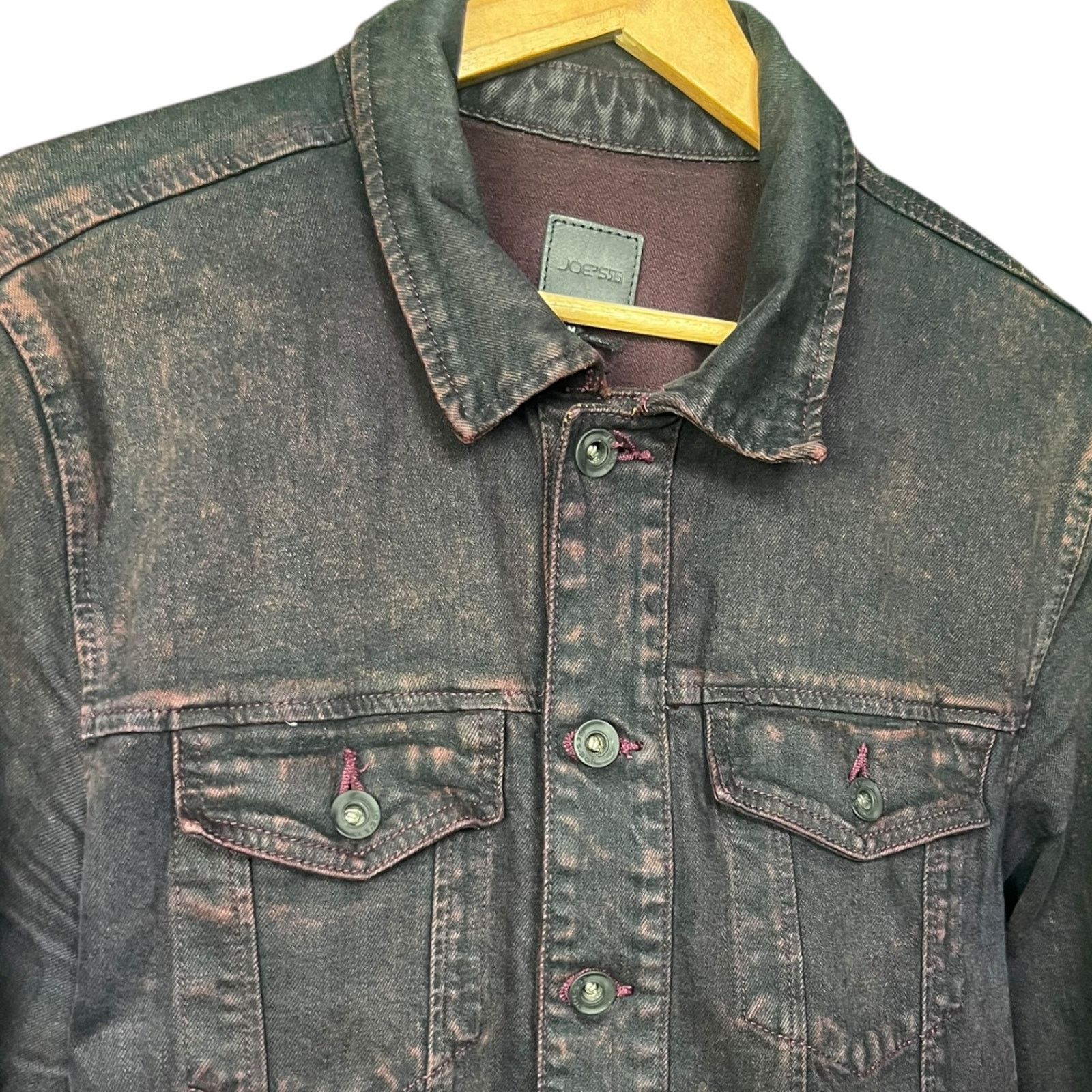 Joe's Joe's Jeans Men's Medium Purple Washed Denim Trucker Jacket Size US M / EU 48-50 / 2 - 5 Thumbnail