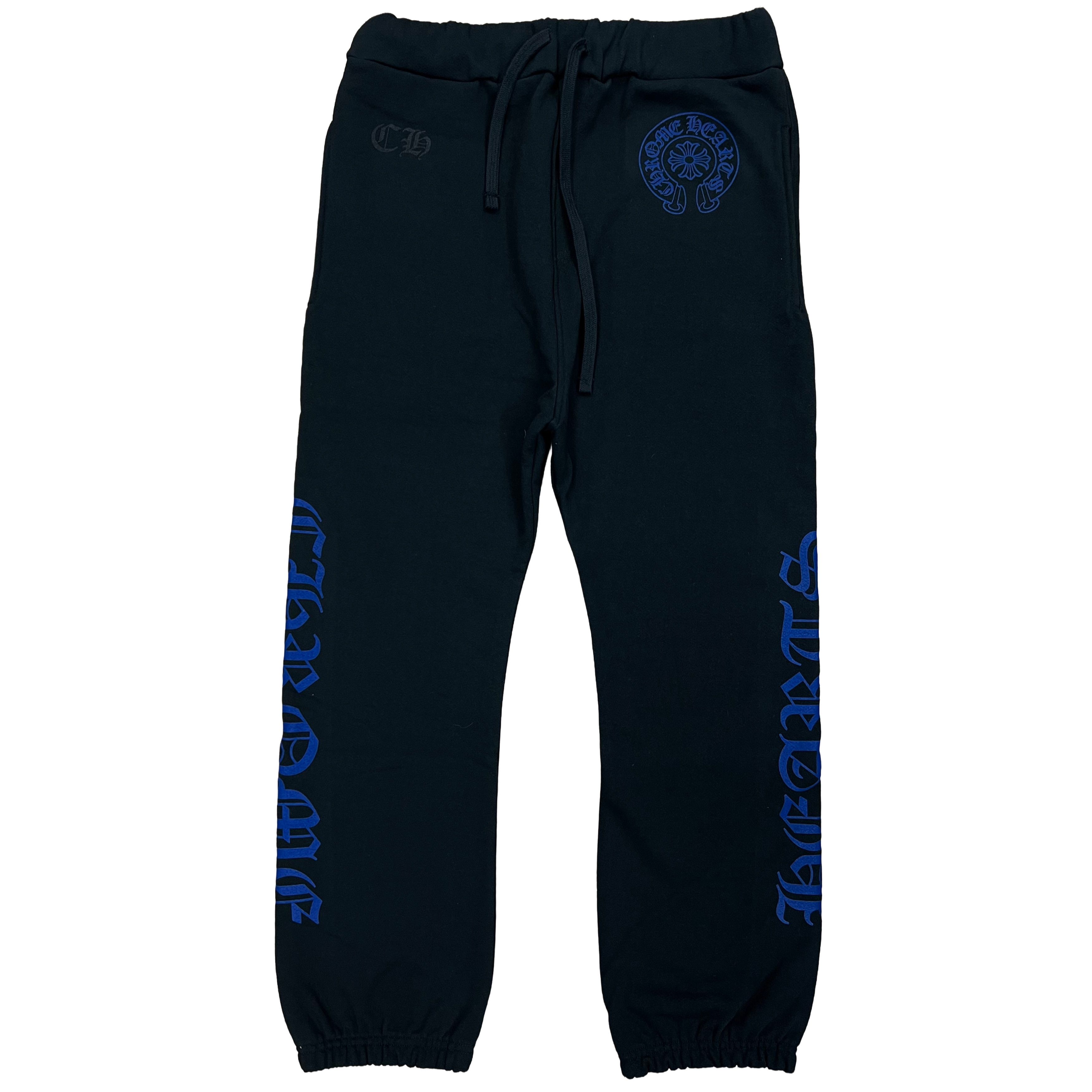 Chrome Hearts Horseshoe Logo Sweatpants Black/Blue Size US 32 / EU 48 - 1 Preview
