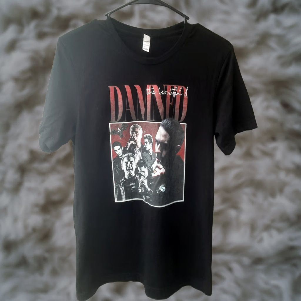 Vintage Bella + Canvas The Beautiful & Damned Tee Black T-Shirt Size M Men Crew Neck Short Sleeve Logo Graphic Print Knit Cotton Band Rock Vintage: No Size US M / EU 48-50 / 2 - 1 Thumbnail