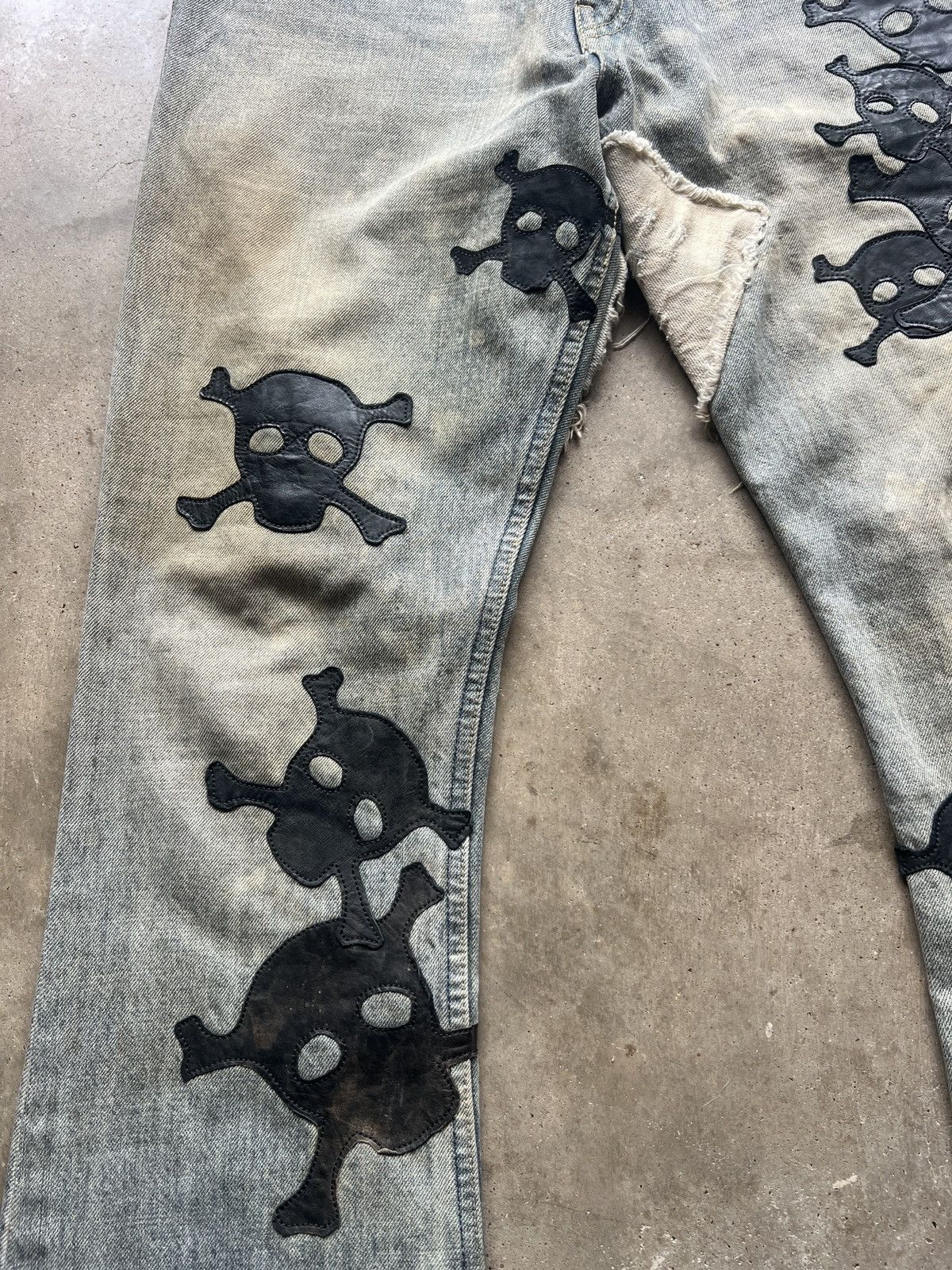 Le Grande Bleu (L.G.B.) SOLD LGB Crazy Wolf Skull Bootcut Denim Size US 30 / EU 46 - 3 Thumbnail