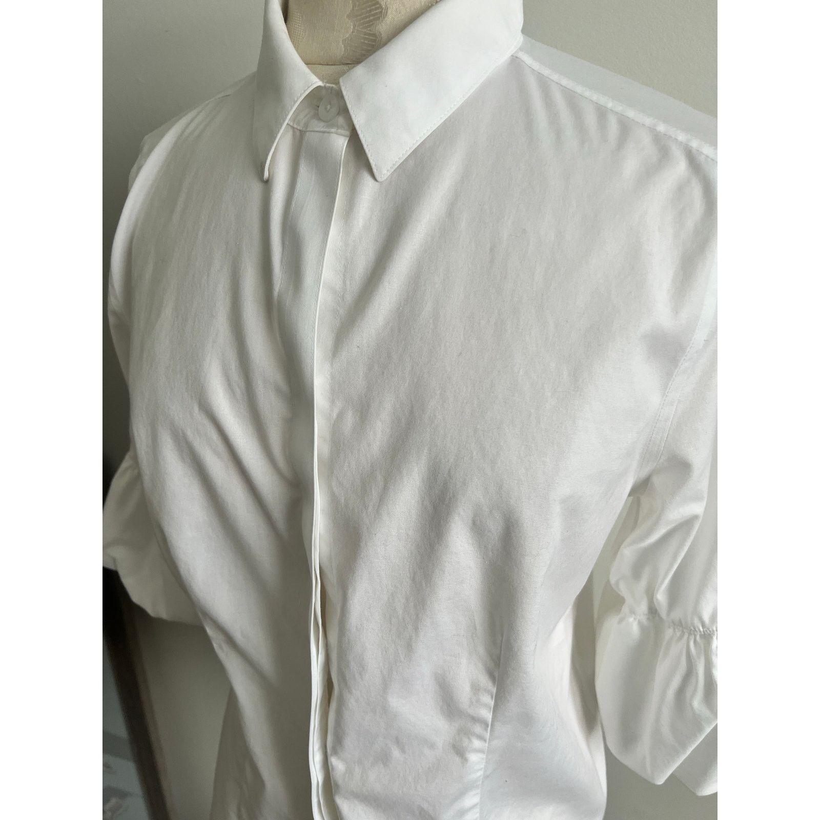 Chicos Chicos Women's Puff Sleeve Button Up Blouse Size 0 (US S) Size S / US 4 / IT 40 - 3 Thumbnail