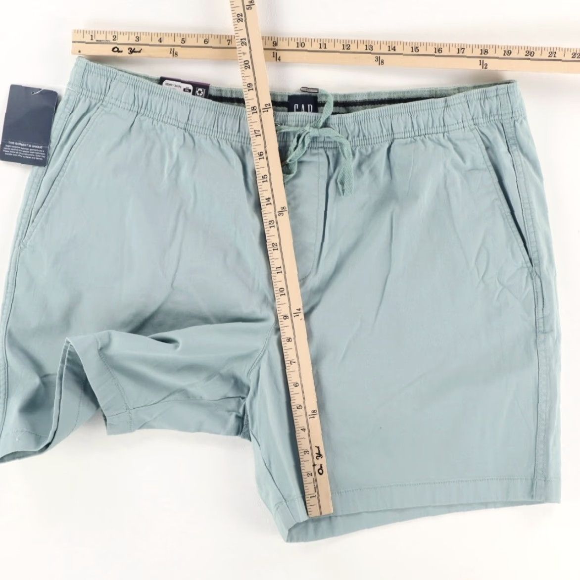 Gap Gap Stretch Pull On Cotton Twill Chino Shorts Green Men's 2XL Size US 39 - 2 Thumbnail