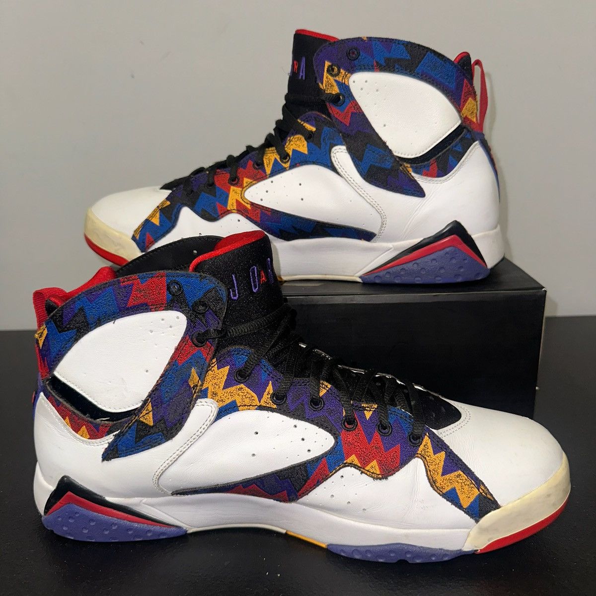 Jordan Brand Size 14 - Nike Jordan 7 Retro Sweater - 304775-142 Size US 14 / EU 47 - 2 Thumbnail