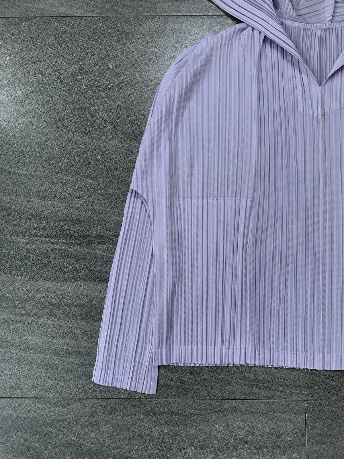 Issey Miyake Pleated Hoodie in Lavender Size US M / EU 48-50 / 2 - 4 Thumbnail