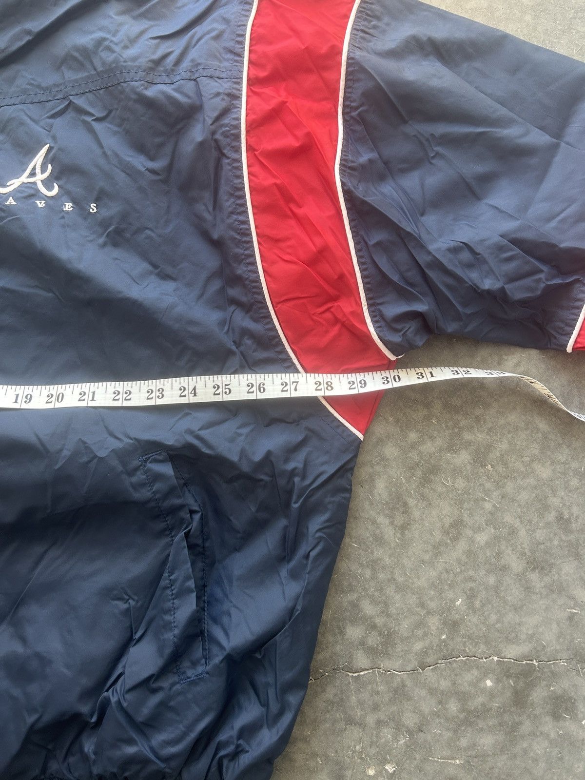 Starter × Vintage Vintage 90s Starter Atlanta Braves Windbreaker Jacket Size US XXL / EU 58 / 5 - 8 Thumbnail