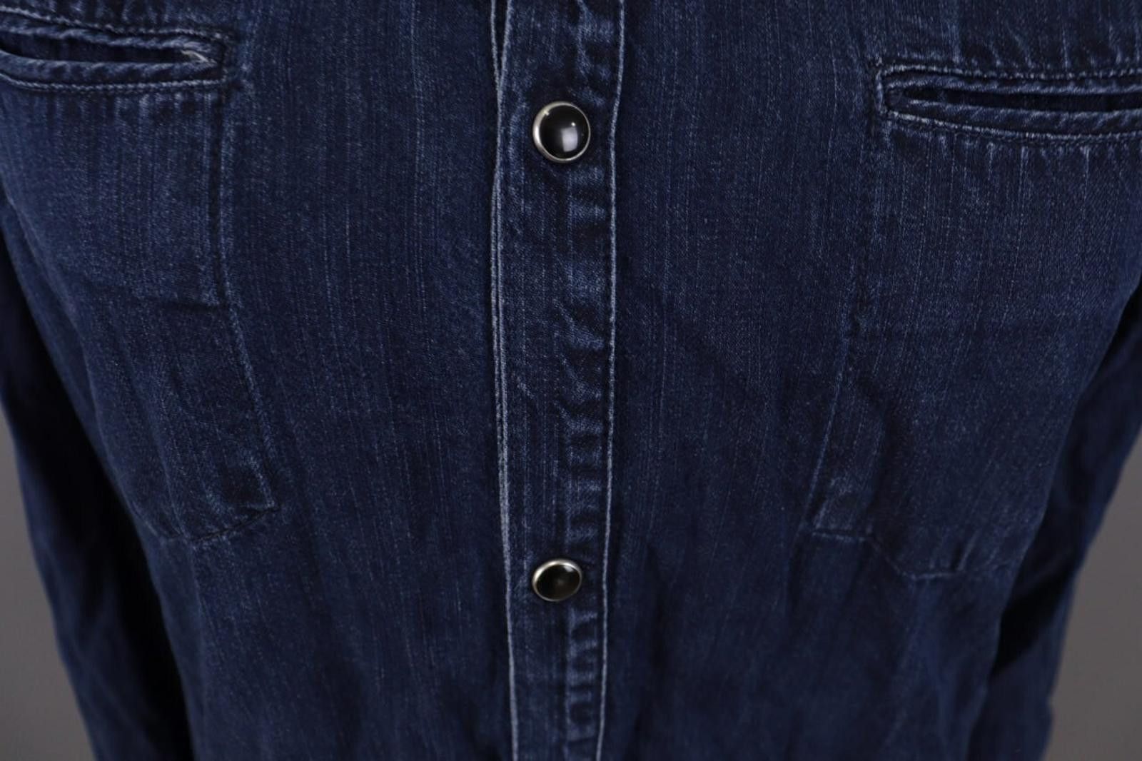 The Kooples The Kooples Sport Fitted Blue Denim Snap Shirt Size L Size L / US 10 / IT 46 - 4 Thumbnail