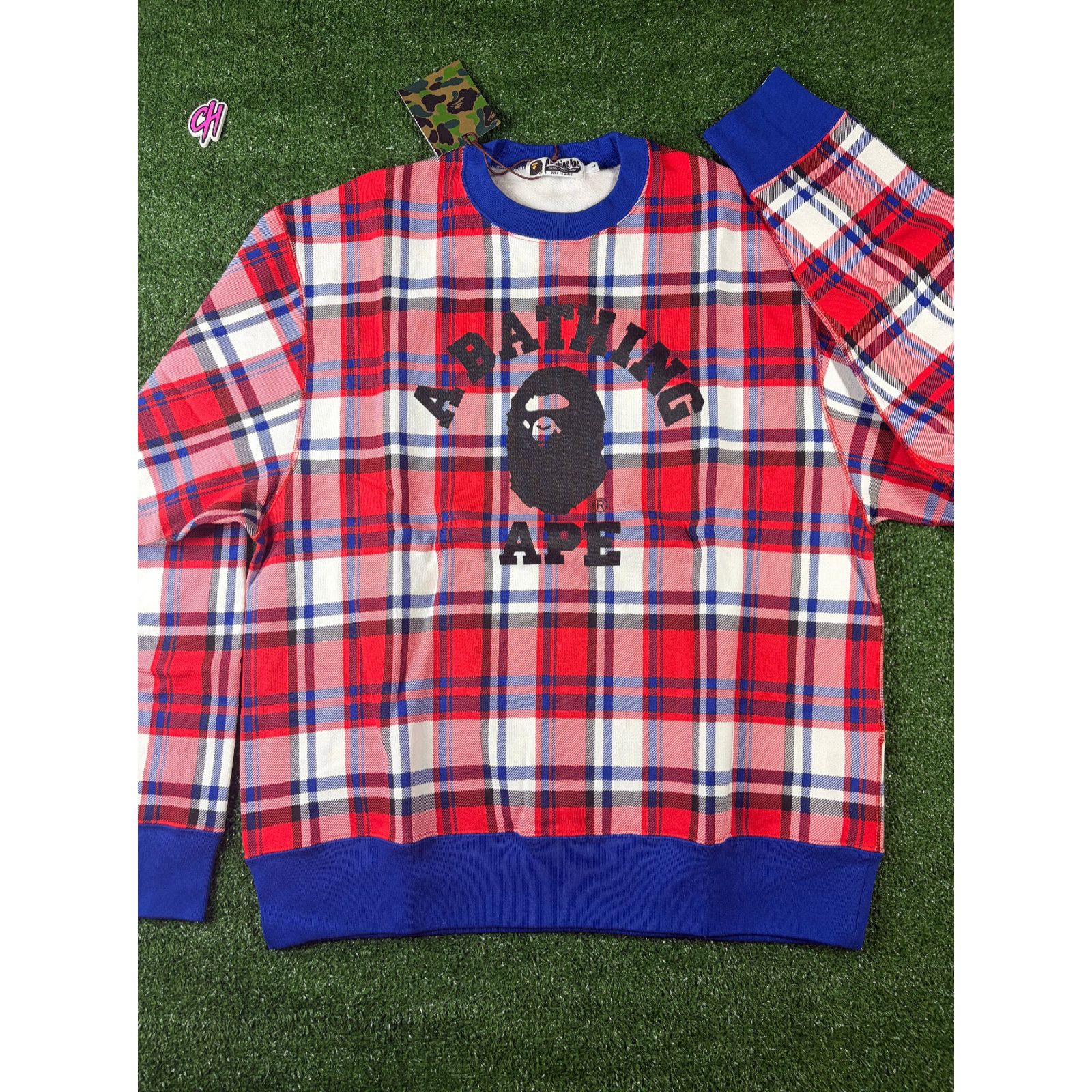 Bape Bape London Plaid Check RLX Crewneck Sweater Size Large Size US L / EU 52-54 / 3 - 1 Thumbnail