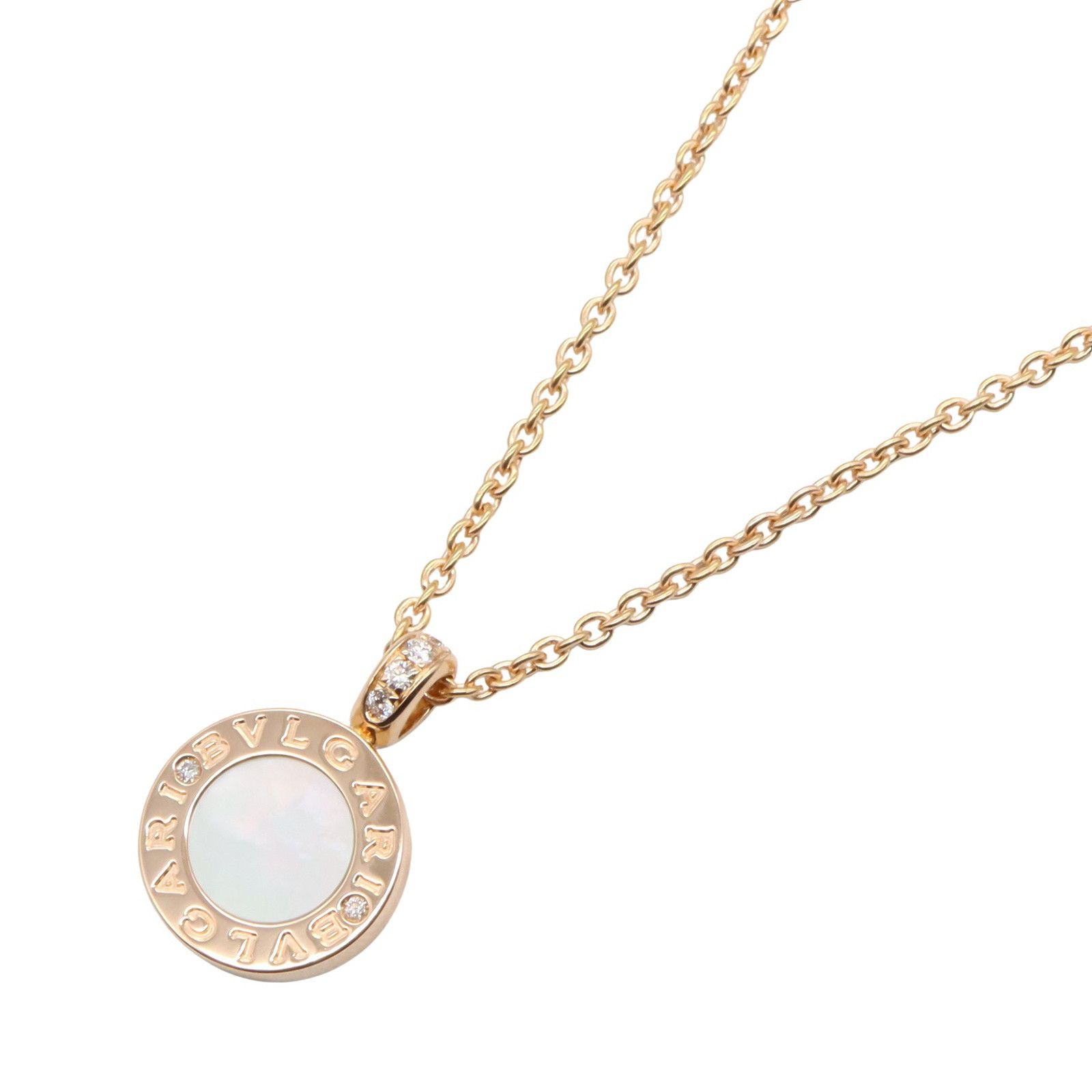 Bvlgari Bvlgari Bvlgari Bulgari Bulgari Au750 Diamond Onyx Mother of Pearl Necklace Metal Necklace Size ONE SIZE - 1 Thumbnail
