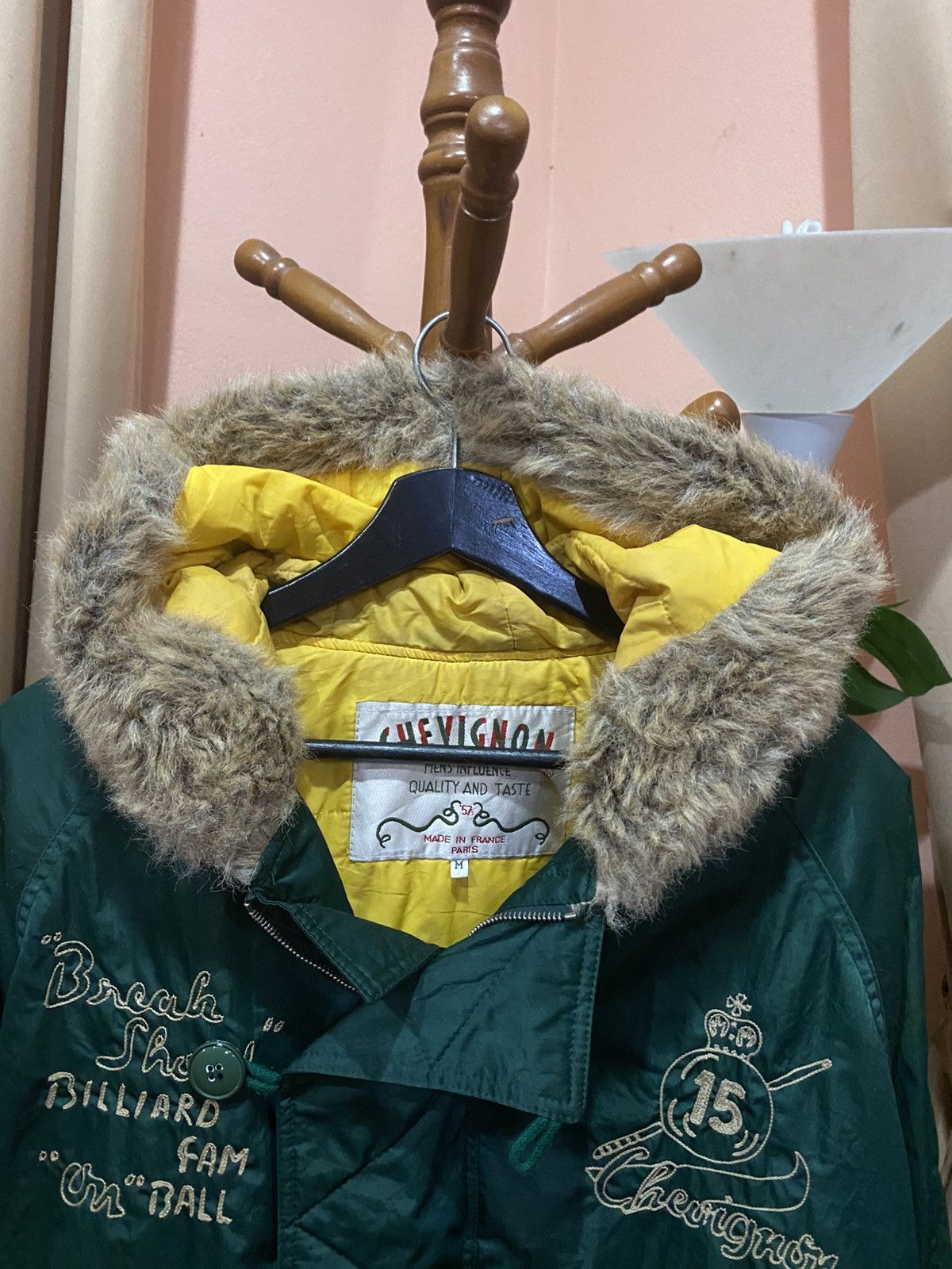 Chevignon Vintage Chevignon Paris Billiard Green Nylon Bomber Jacket Size US M / EU 48-50 / 2 - 8 Thumbnail