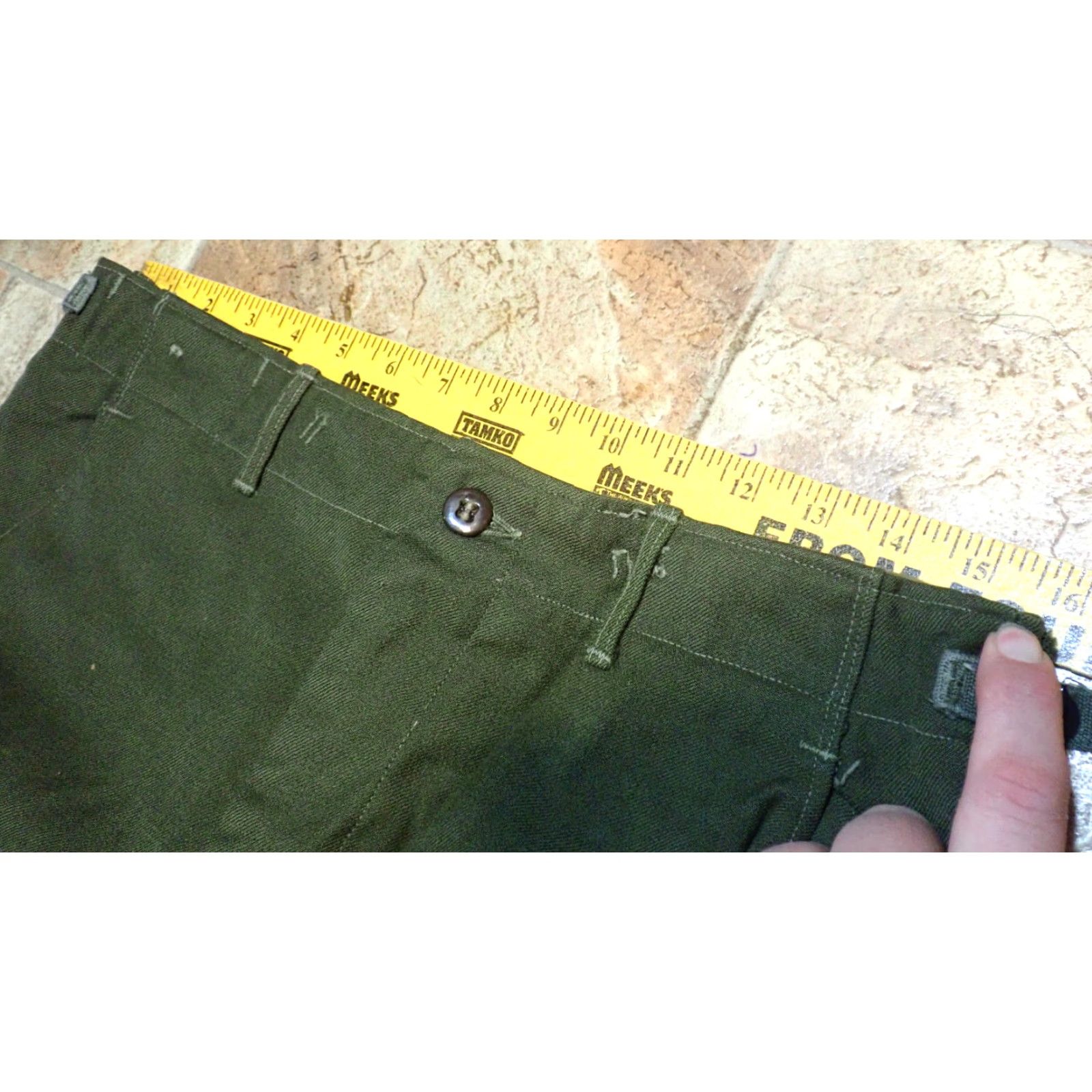 Vintage VINTAGE USGI M-1951 Wool Field Trousers Green Military Pants Small 31x28 Korean War Mens Size US 29 - 6 Thumbnail