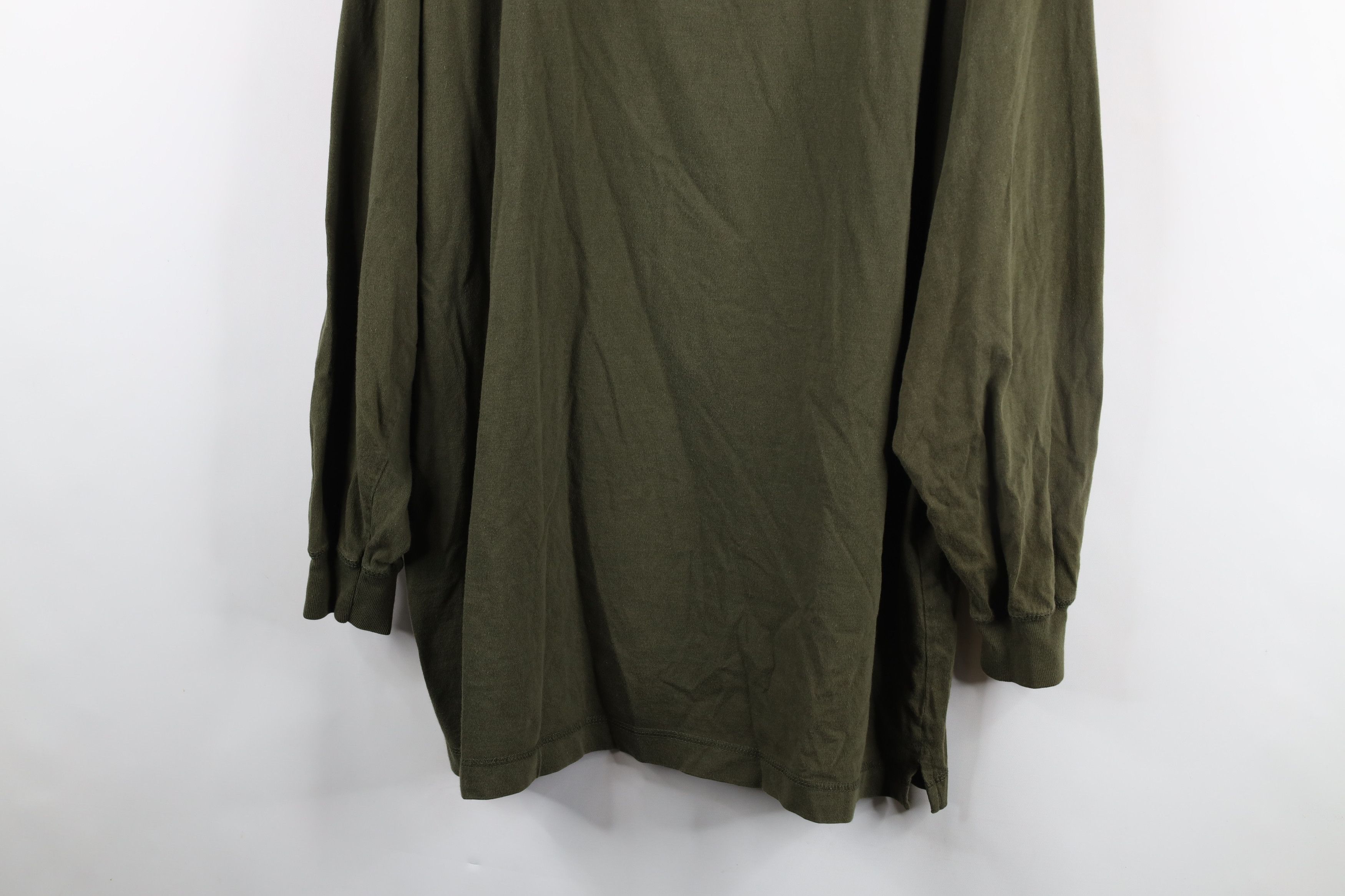 Vintage Vintage 90s Streetwear Long Sleeve Henley T-Shirt Olive Size US XL / EU 56 / 4 - 3 Thumbnail