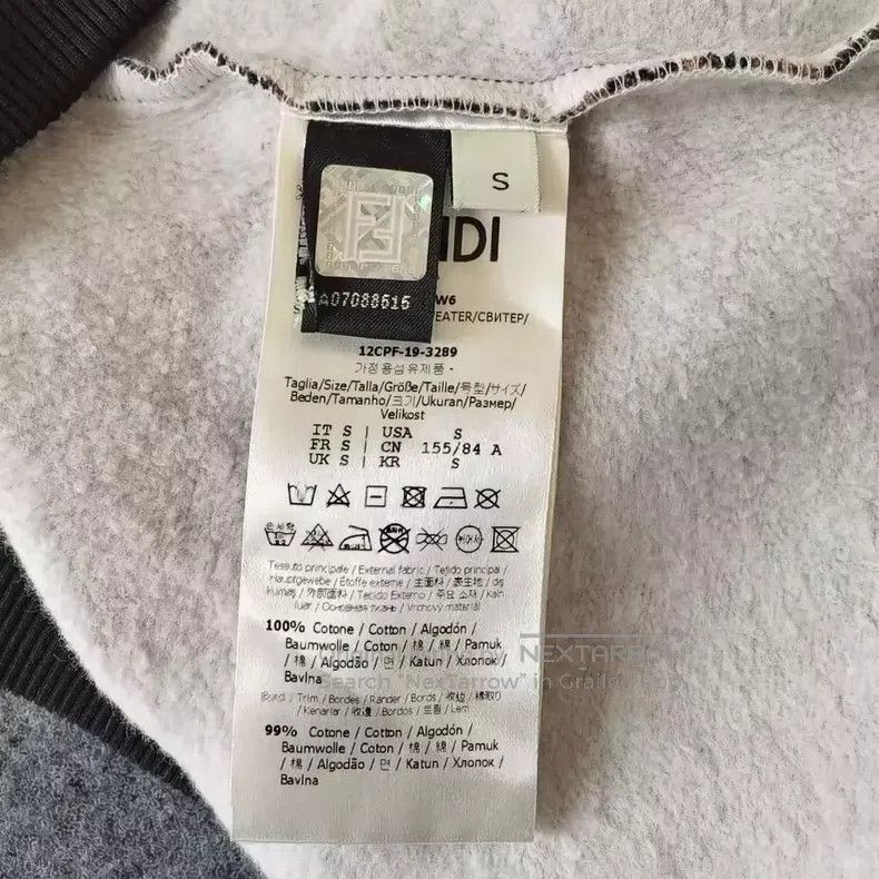 Fendi Fendi All-Over Printed Logo Flock Hoodie Size S / US 4 / IT 40 - 5 Thumbnail