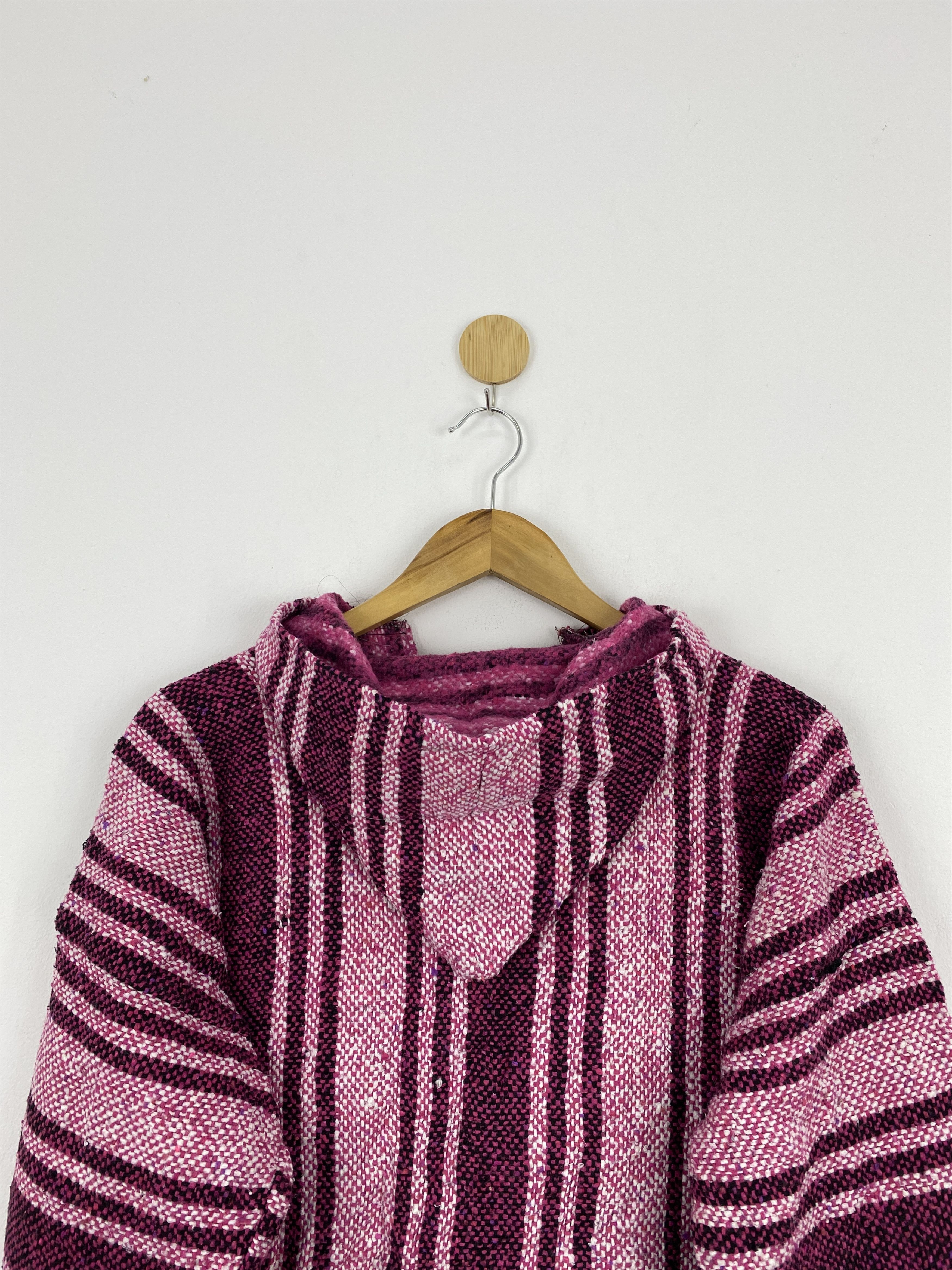 Japanese Brand Vintage Japanese Baja Hoodie Striped Pullover Jumper J1728 Size US L / EU 52-54 / 3 - 4 Thumbnail