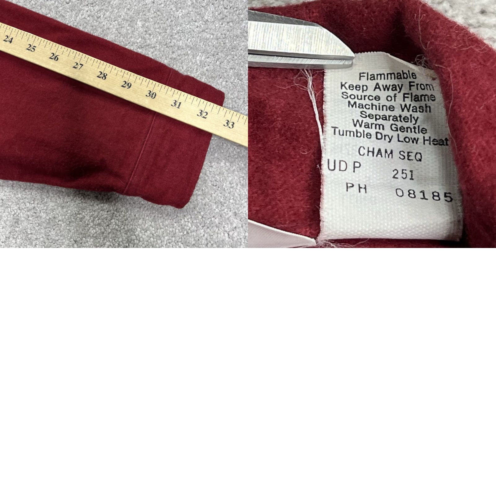 Vintage VINTAGE Woolrich Shirt Men XL Red Flannel Button Up Pockets 90s Cotton Wool USA Regular Mens Size US XL / EU 56 / 4 - 9 Thumbnail