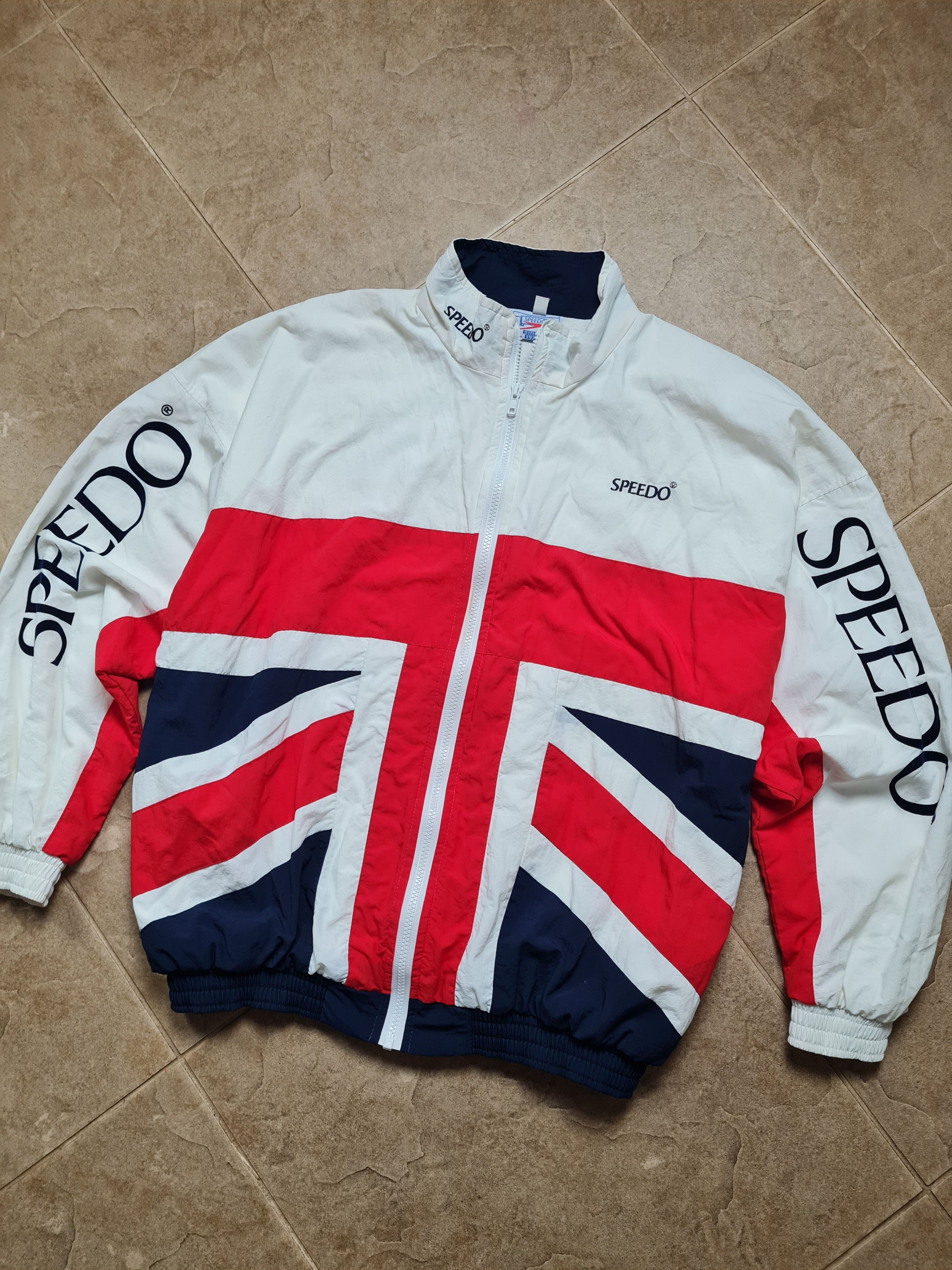 Speedo Vintage Jacket Speedo Union Jack Triathelite 80s Windbreaker Size US S / EU 44-46 / 1 - 5 Thumbnail