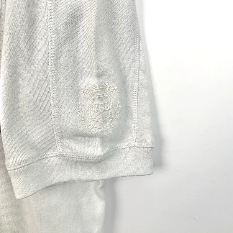 Saint Laurent Paris Saint Laurent White monogrammed cotton crewneck short sleev Size US XS / EU 42 / 0 - 5 Thumbnail