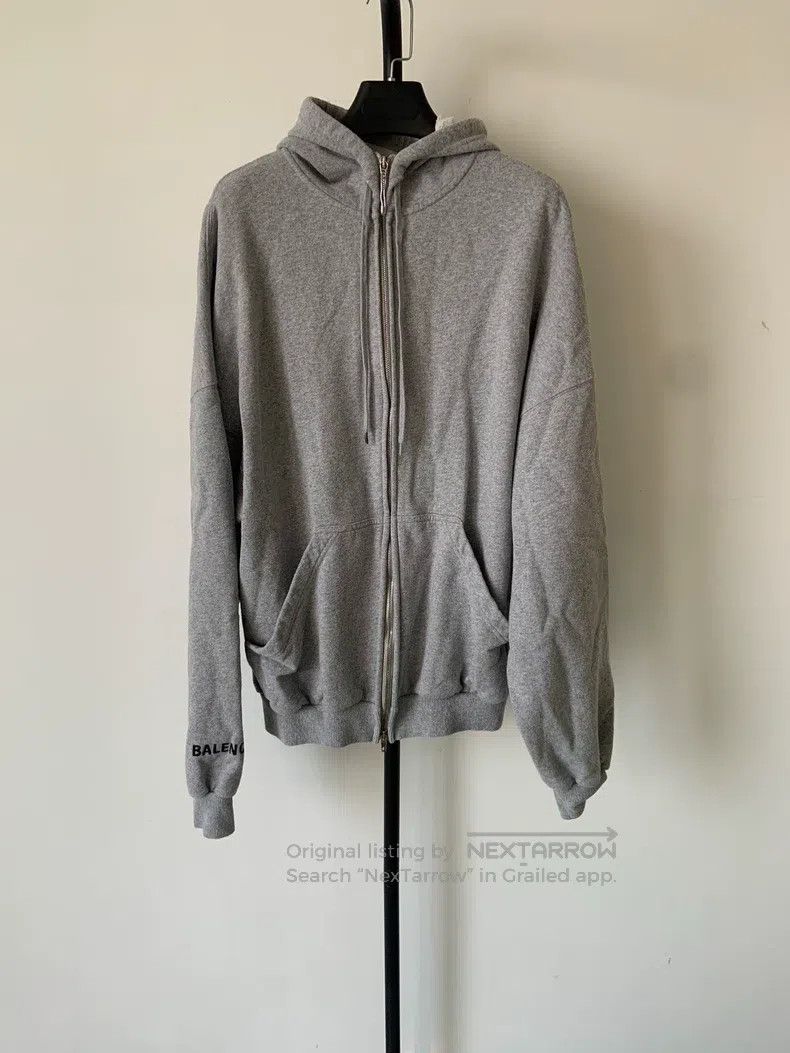 Balenciaga Balenciaga Hooded Zip-Up Long Sleeve Sweatshirt Size US S / EU 44-46 / 1 - 2 Thumbnail