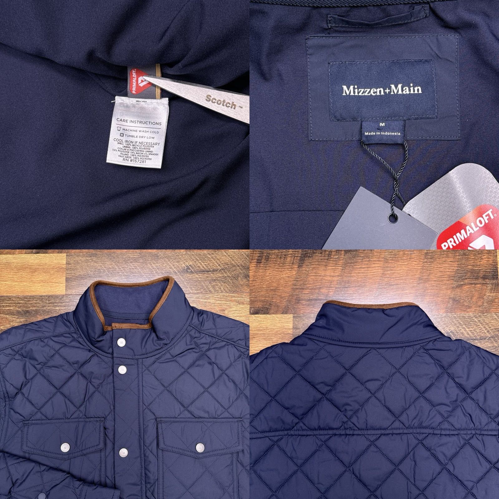 Mizzen+Main Mizzen + Main Brentwood Quilted Jacket Mens M Navy Primaloft New Size US M / EU 48-50 / 2 - 8 Thumbnail
