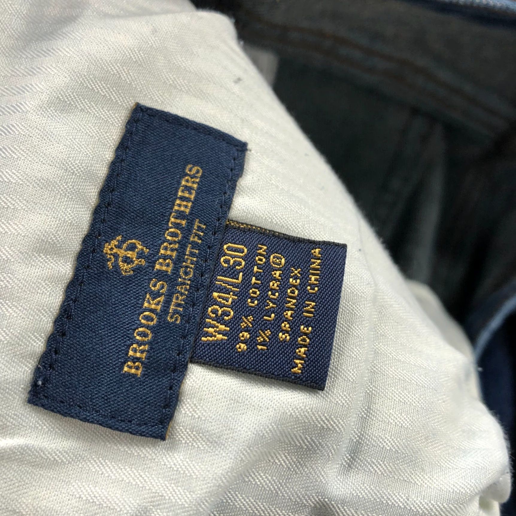 Brooks Brothers Brooks Brothers Denim Jeans Straight Fit 34x30 Mid Rise Blue 5-Pocket Stretch Regular Men Jeans Size US 34 / EU 50 - 8 Thumbnail