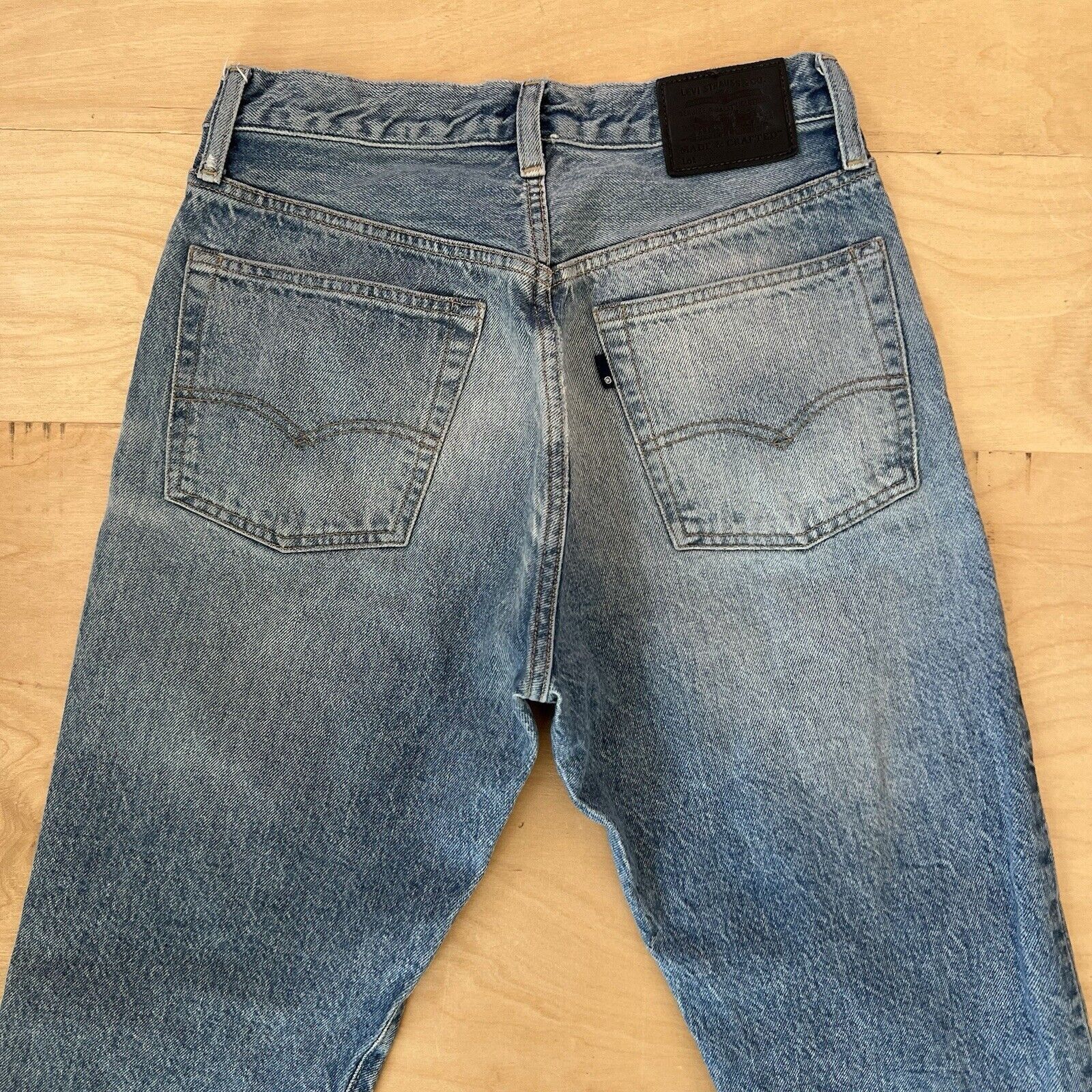 Levi's Levis Made and Crafted Jeans 27 Blue Selvedge Raw Hem Size 27" / US 4 / IT 40 - 7 Thumbnail