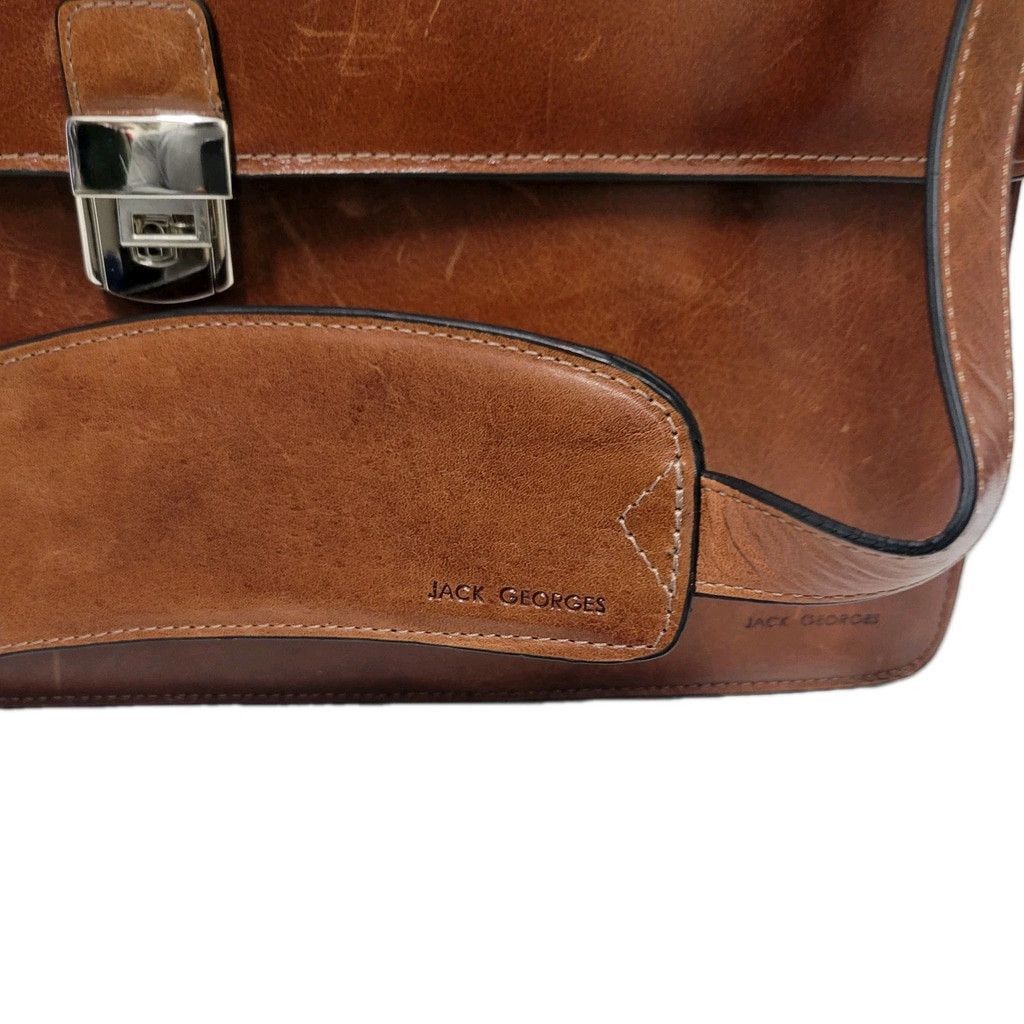 Jack Georges Jack George Professional Leather Expandable Unisex Briefcase Size ONE SIZE - 3 Thumbnail