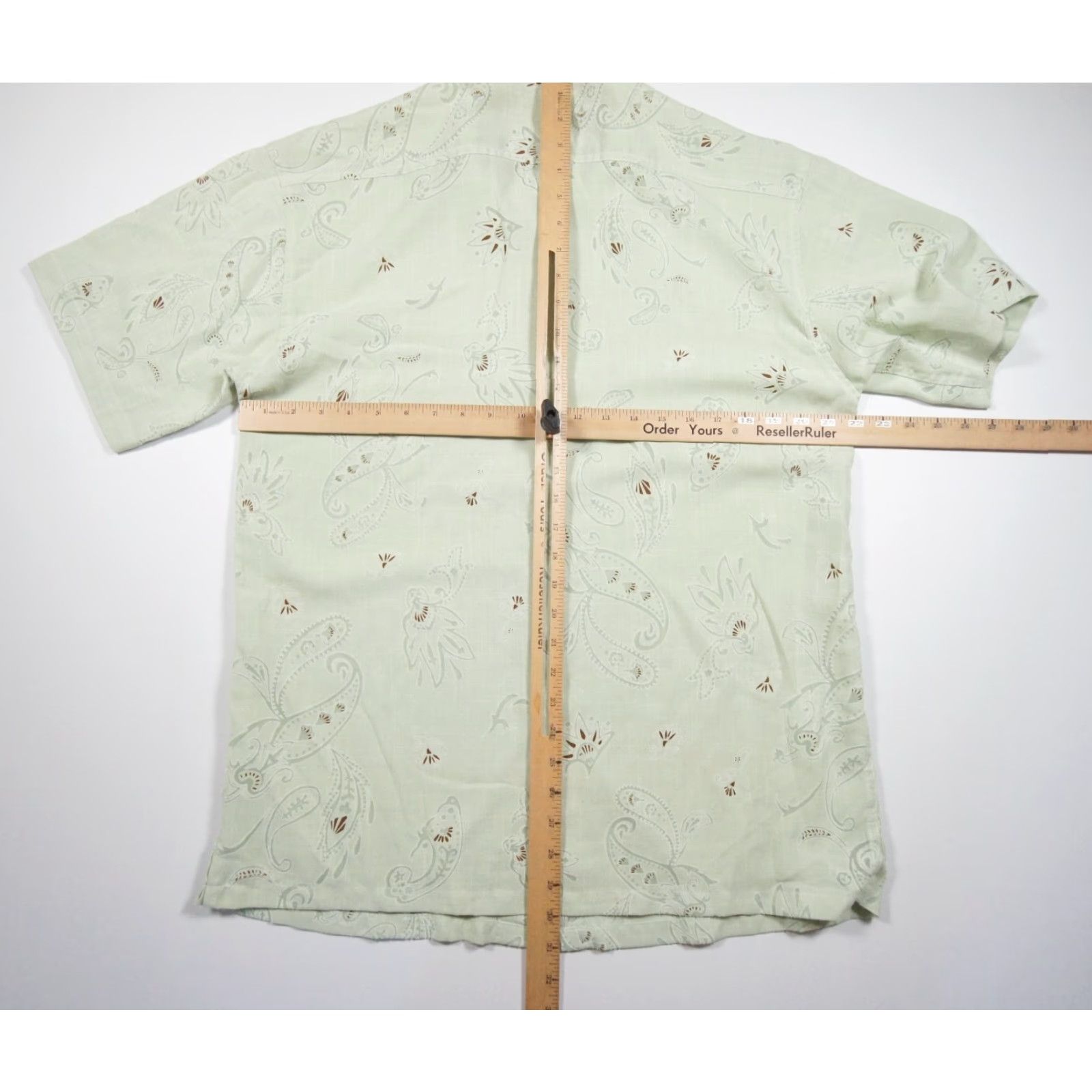 Versace VINTAGE Versace Button-Up Shirt Mens 2XL Green Paisley Medusa Logo Italy XL USA Size US XXL / EU 58 / 5 - 7 Thumbnail