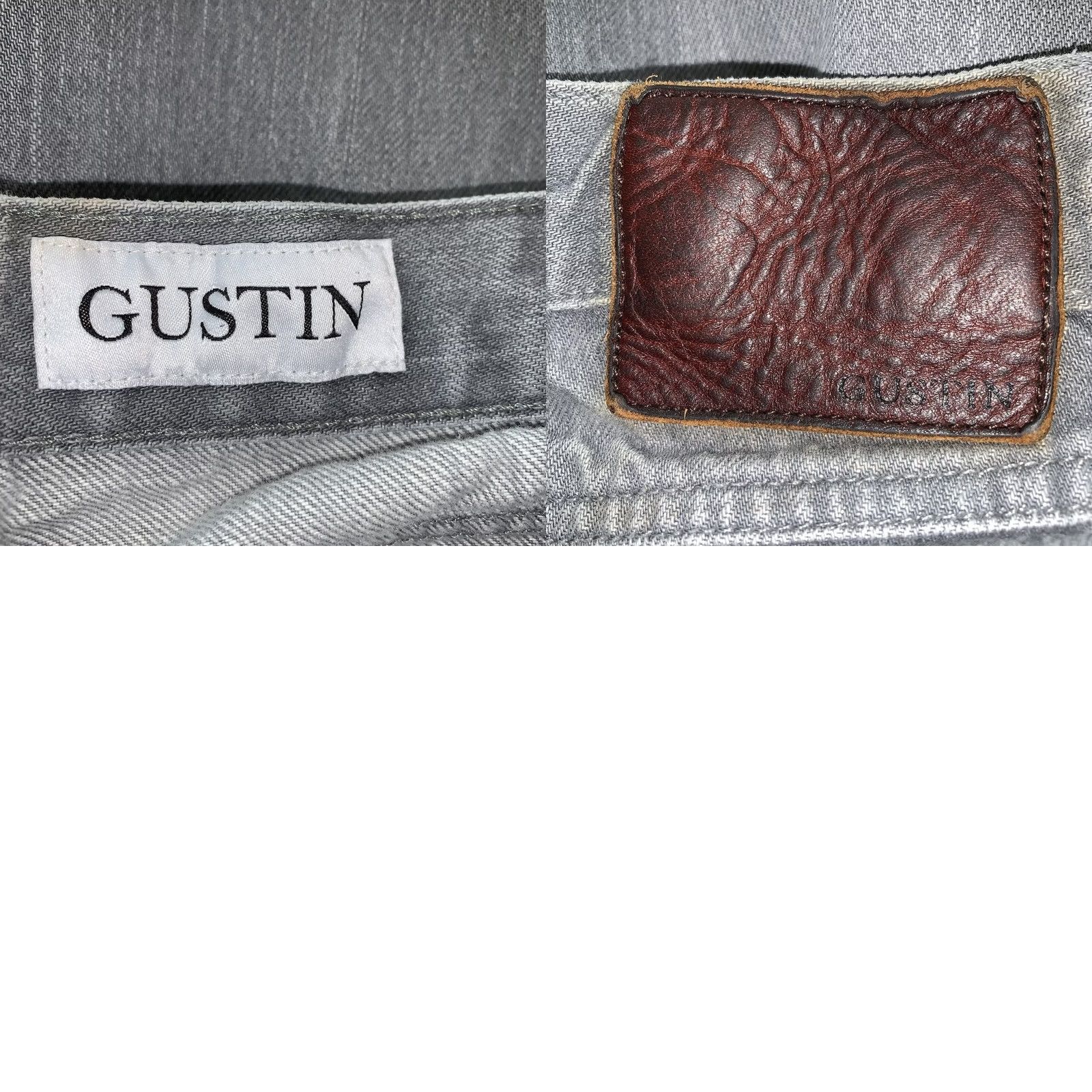 Gustin Gustin Jeans Gray Denim Selvedge Slim Fit Raw Button Fly Size 29x31 Finish Size US 29 - 8 Thumbnail