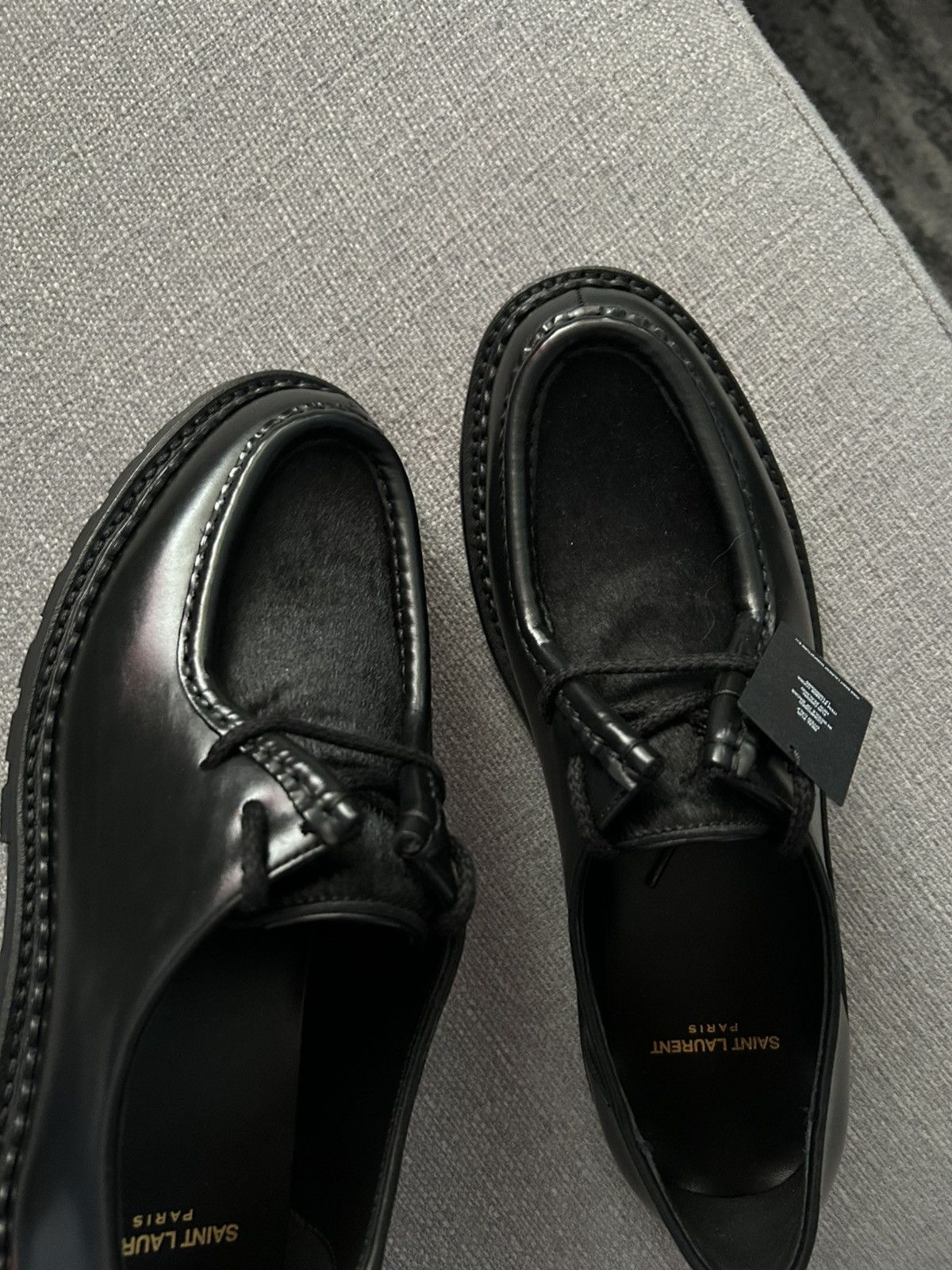Saint Laurent Paris Saint Laurent Ponyhair lth Derbys blk 41 Size US 8 / EU 41 - 3 Thumbnail