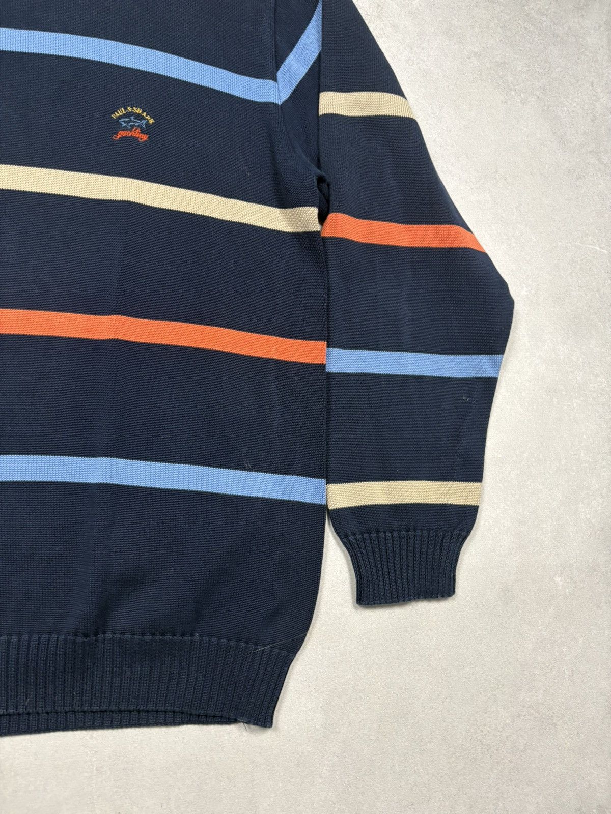 Paul & Shark Paul & Shark Yachting Striped Knit Sweater XL Made In Italy Size US XL / EU 56 / 4 - 4 Thumbnail