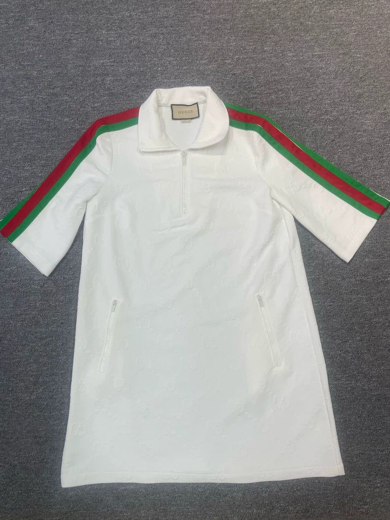 Gucci Gucci White Logo full-print dress Size M / US 6-8 / IT 42-44 - 1 Thumbnail