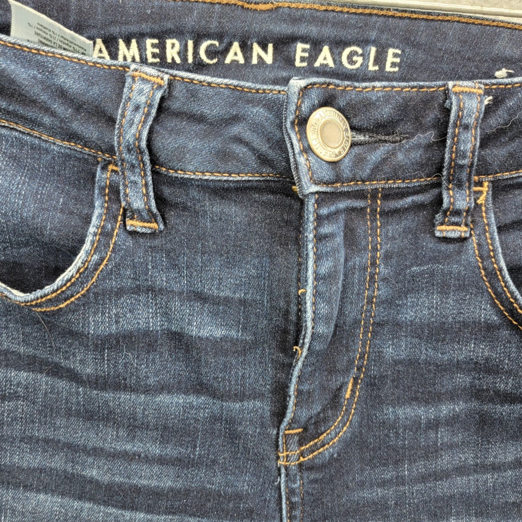 American Eagle Outfitters American Eagle Outfitters Jegging Jeans Blue Women's 4 Regular Next Level Stretch Jegging with Pockets Slim Rise Jeans Size 27" / US 4 / IT 40 - 3 Thumbnail