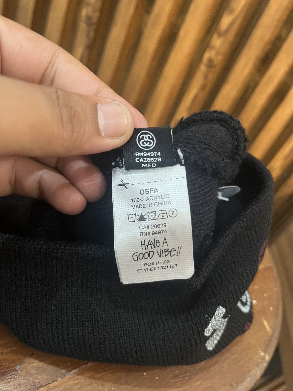 Stussy Stussy workgear print skullcap beanie hat Size ONE SIZE - 5 Thumbnail