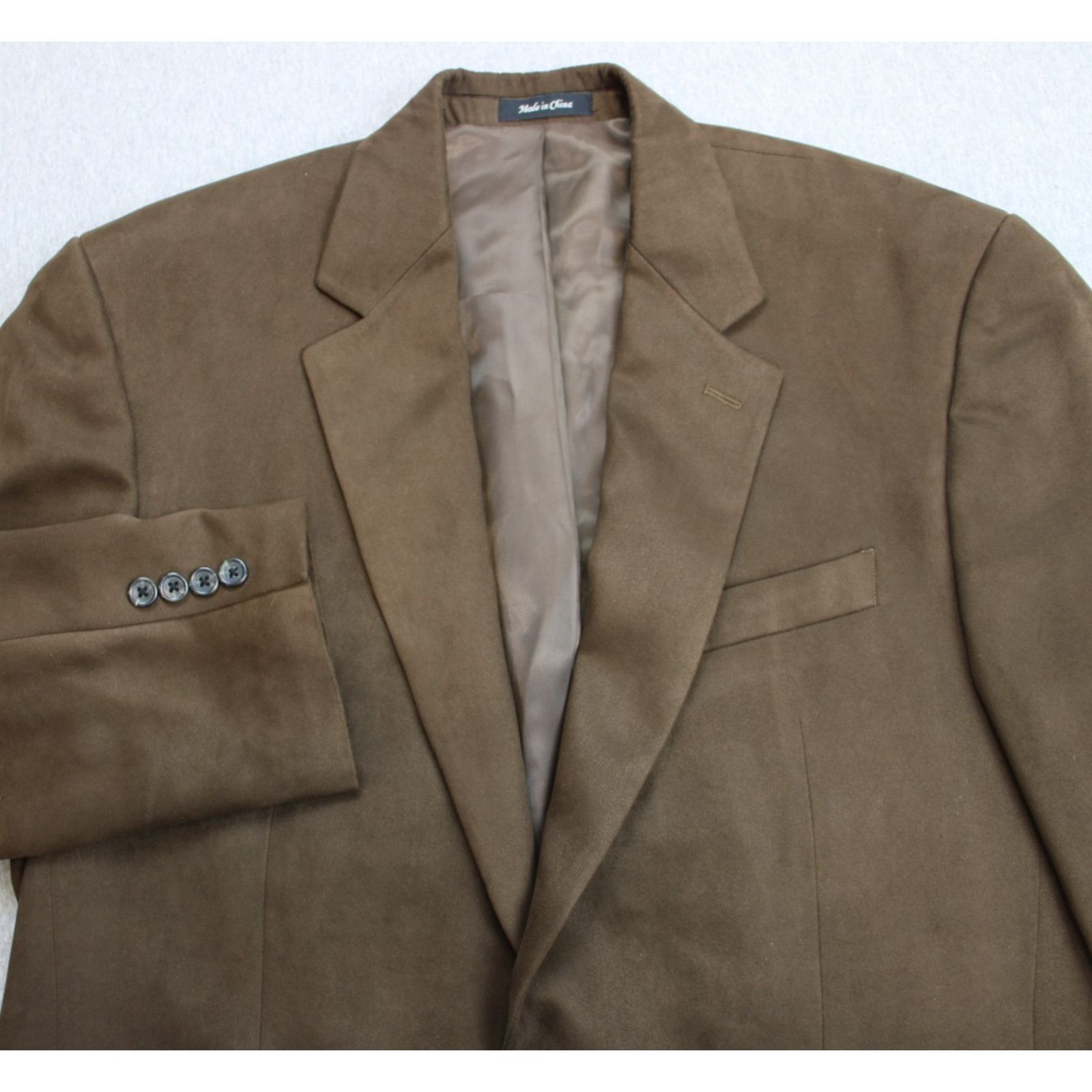 Lauren Ralph Lauren Ralph Lauren Blazer Mens 42L Brown Microfiber Faux-Suede Size 42L - 1 Thumbnail