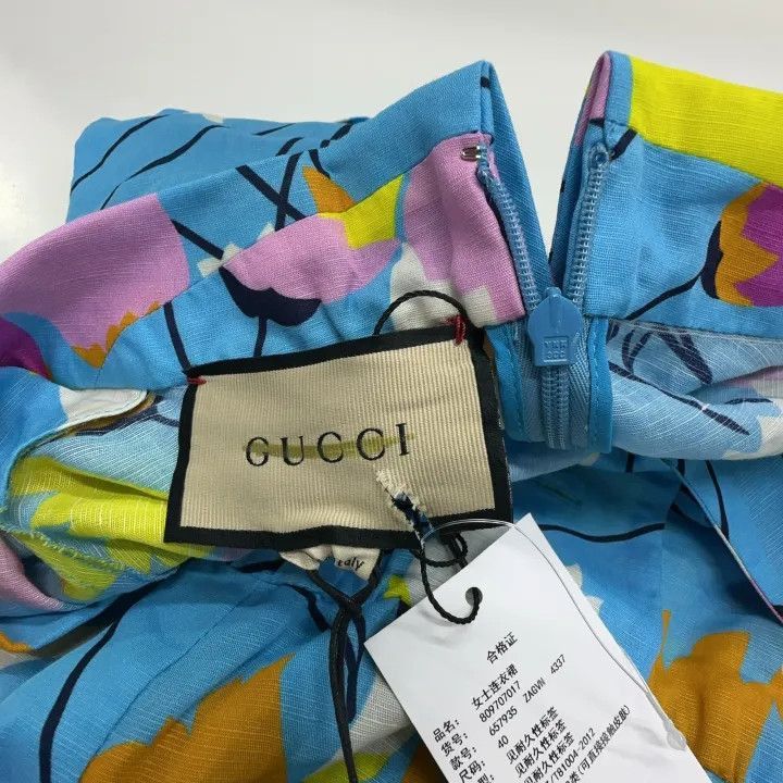 Gucci Gucci Floral Print Short Sleeve Dress-2507 Size M / US 6-8 / IT 42-44 - 2 Thumbnail