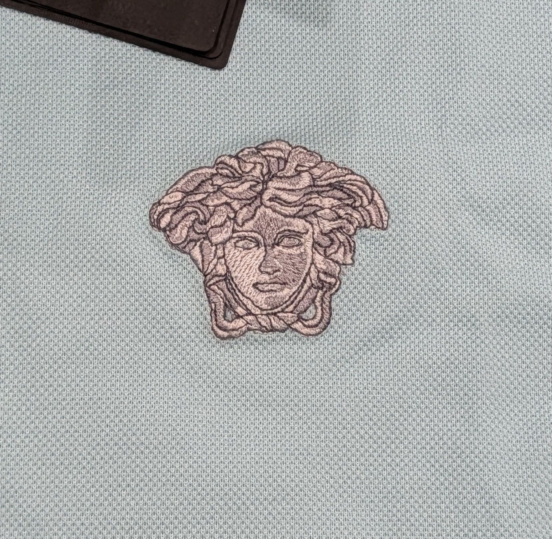 Versace VERSACE Medusa Embroidered Polo Shirt Light Blue Large Size US L / EU 52-54 / 3 - 3 Thumbnail